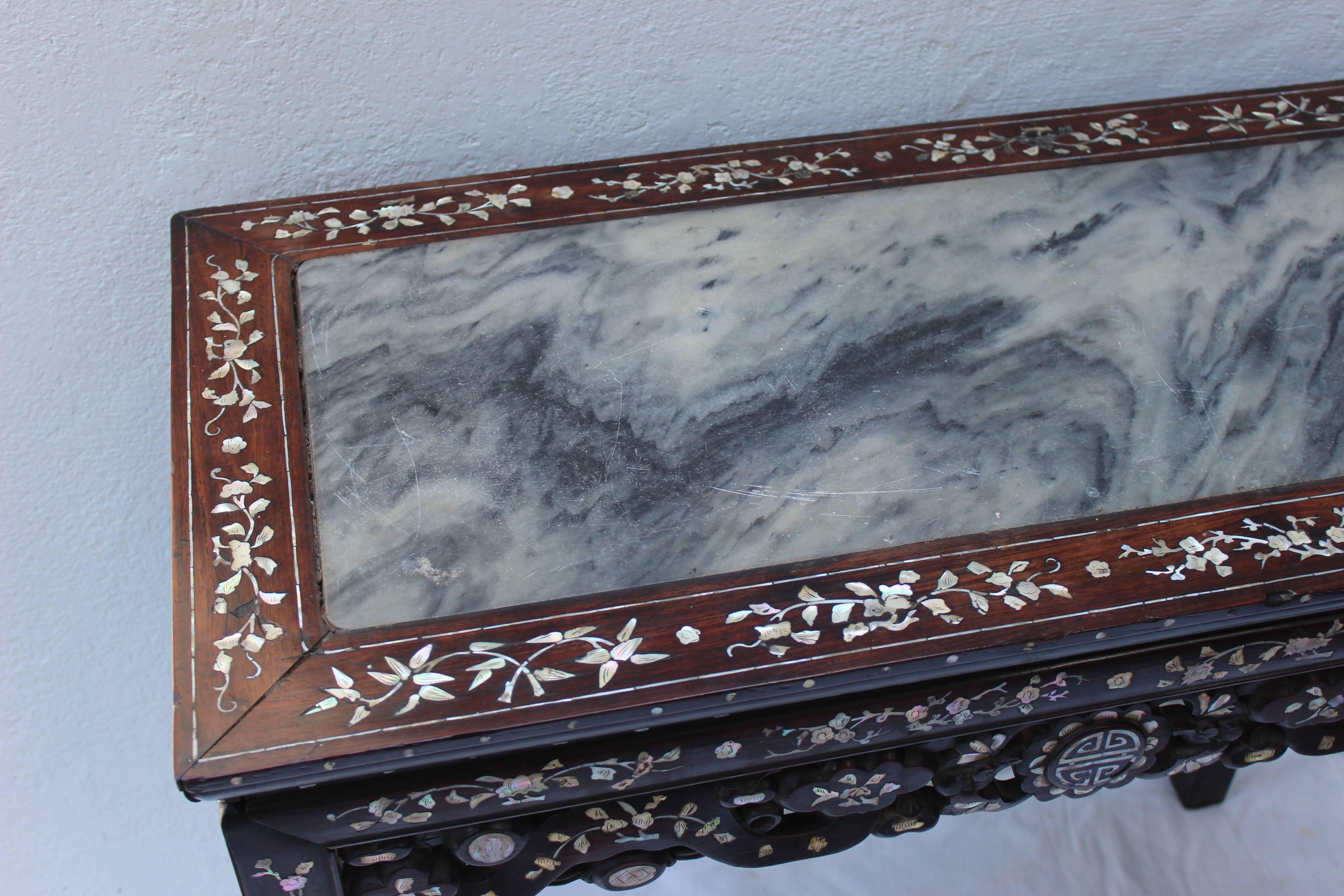 Mother of Pearl and Hardwood Altar Table 1