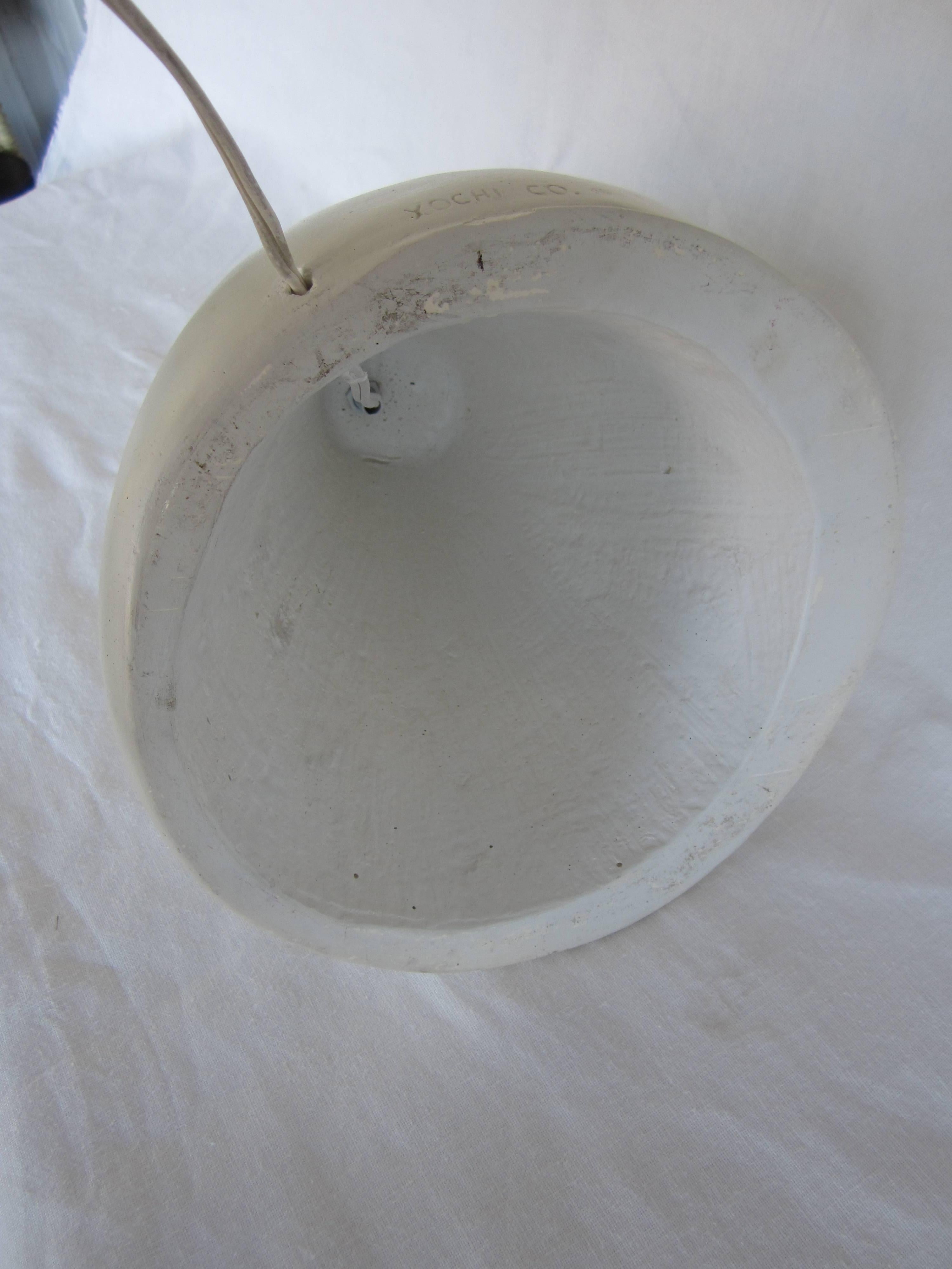 Plaster Lamp in Shape of a Swirl In Good Condition In East Hampton, NY