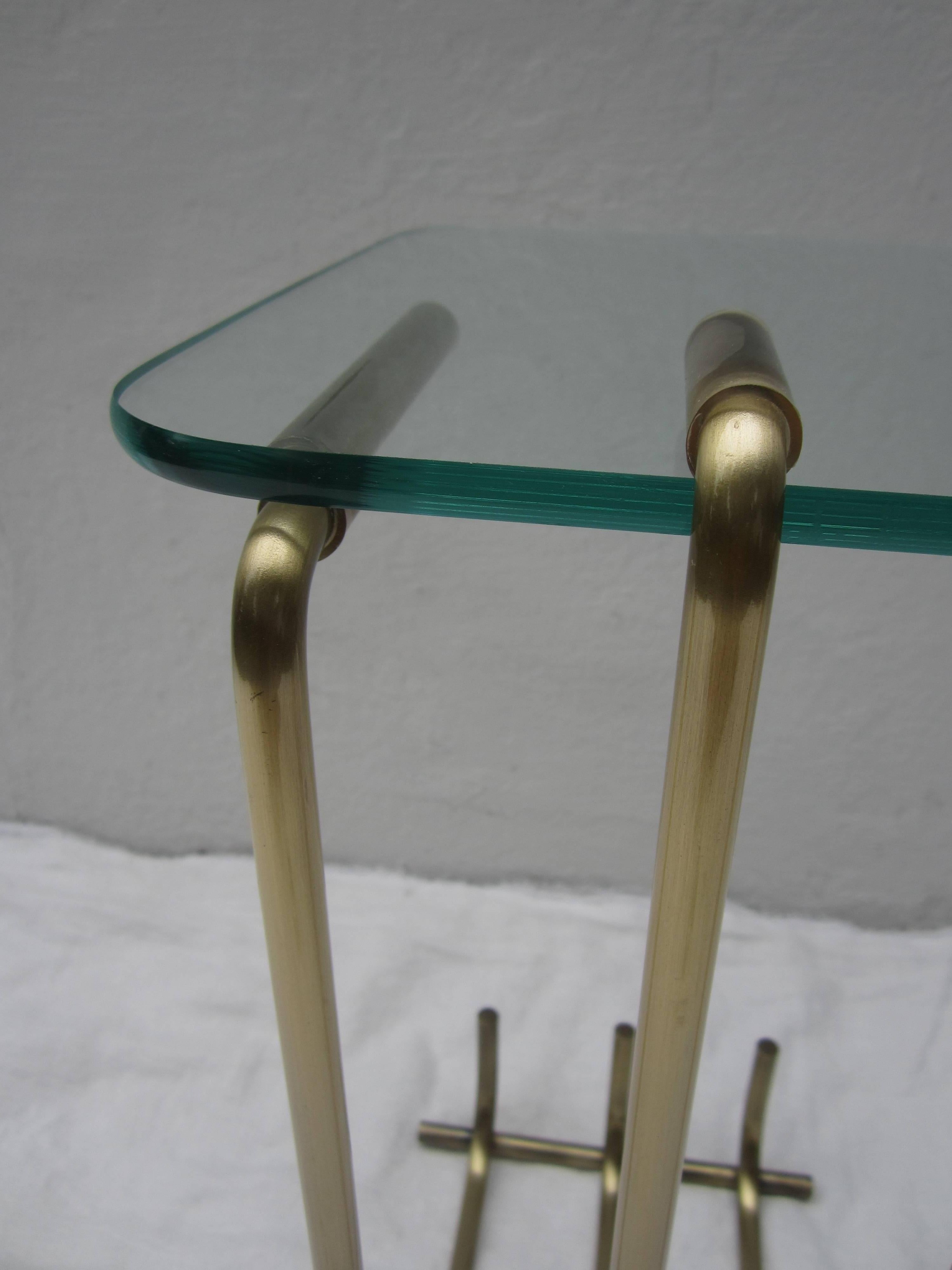 Modern Metal and Glass Occasional Table In Excellent Condition In East Hampton, NY