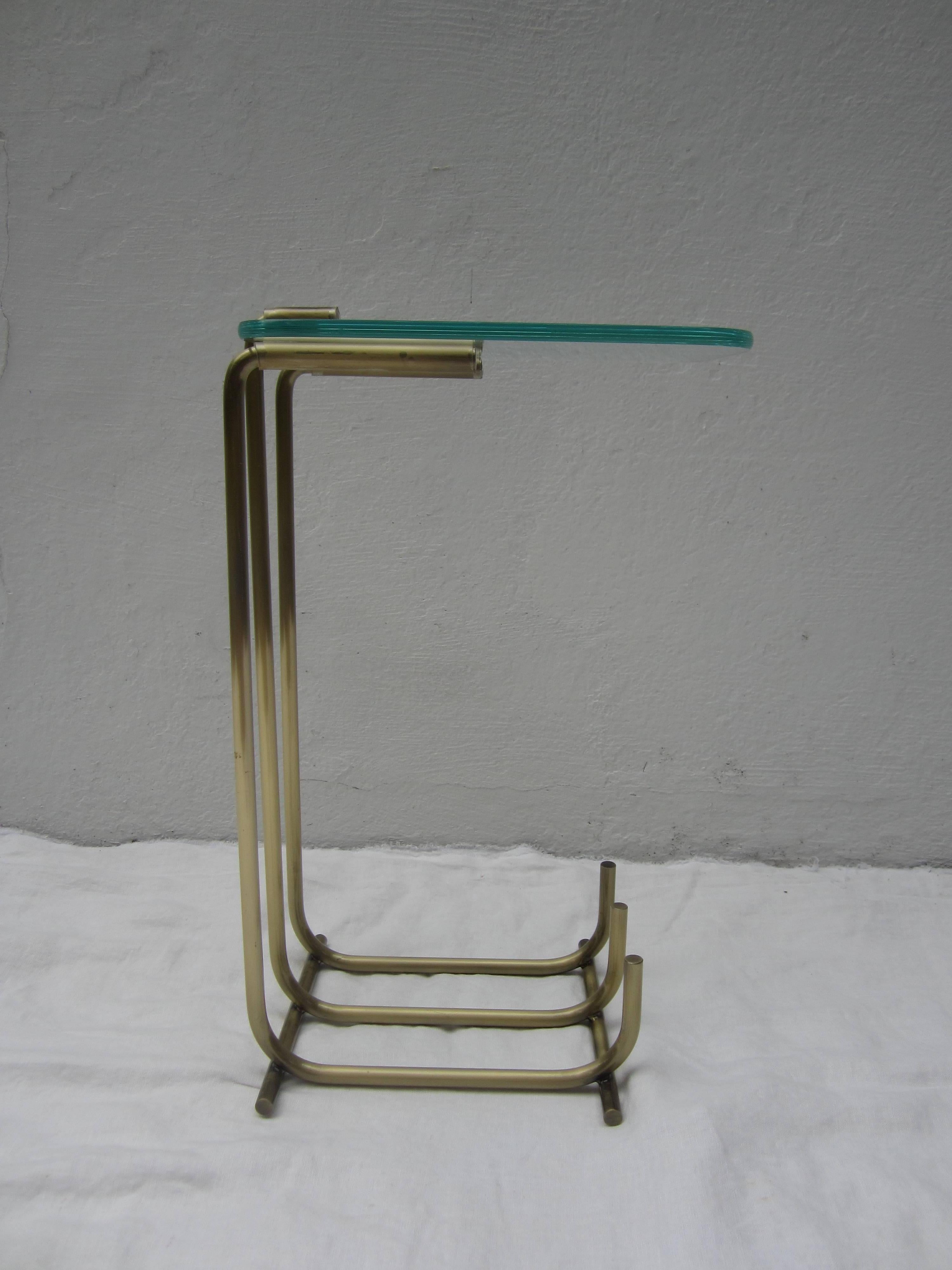 Modern Metal and Glass Occasional Table 4