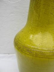 Mustard Yellow Glazed Crackle Vase