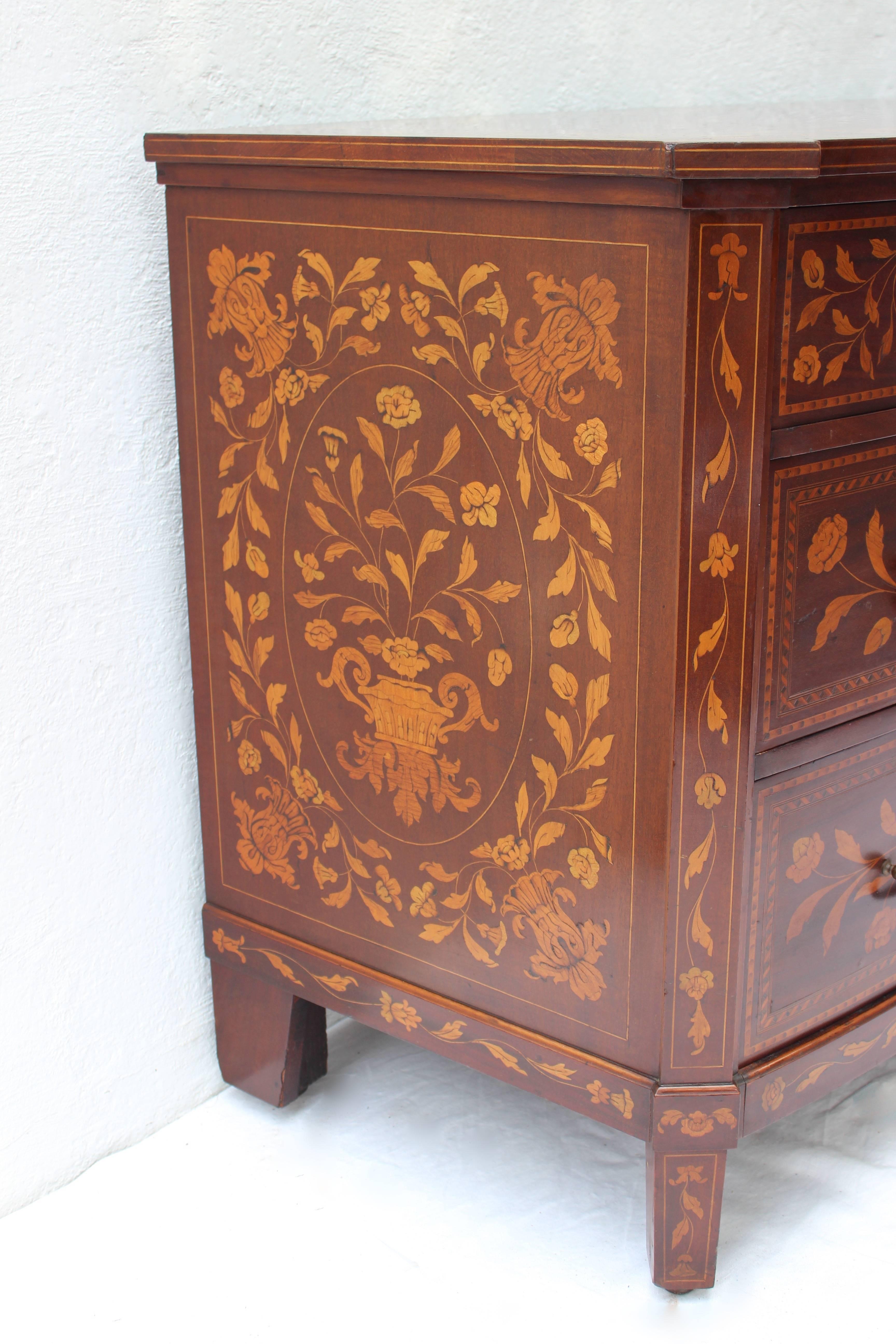 Wood Dutch Inlaid Chest For Sale