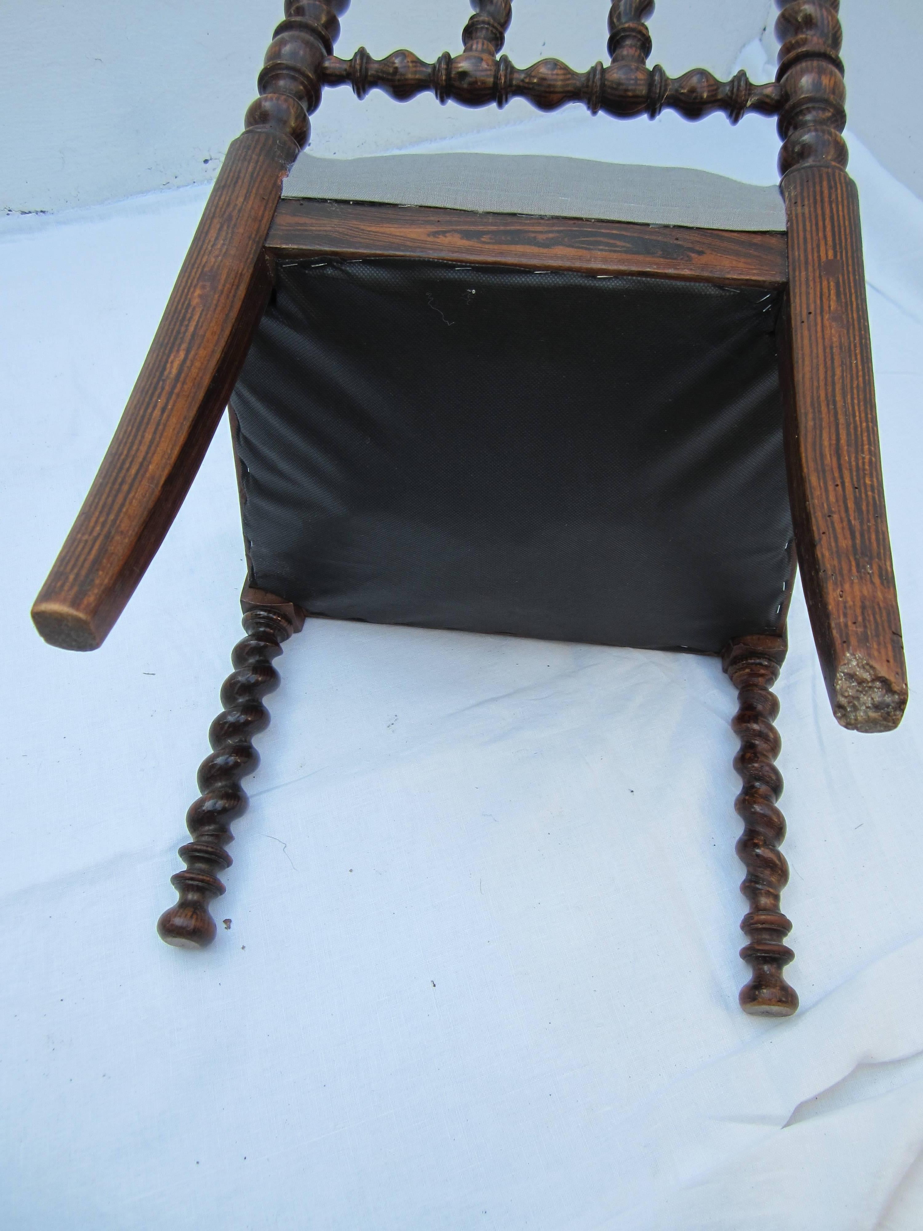 Child's Chair or Small Slipper Barley Twist Chair 2