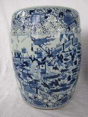 Pair of Chinese Blue and White Garden Seats