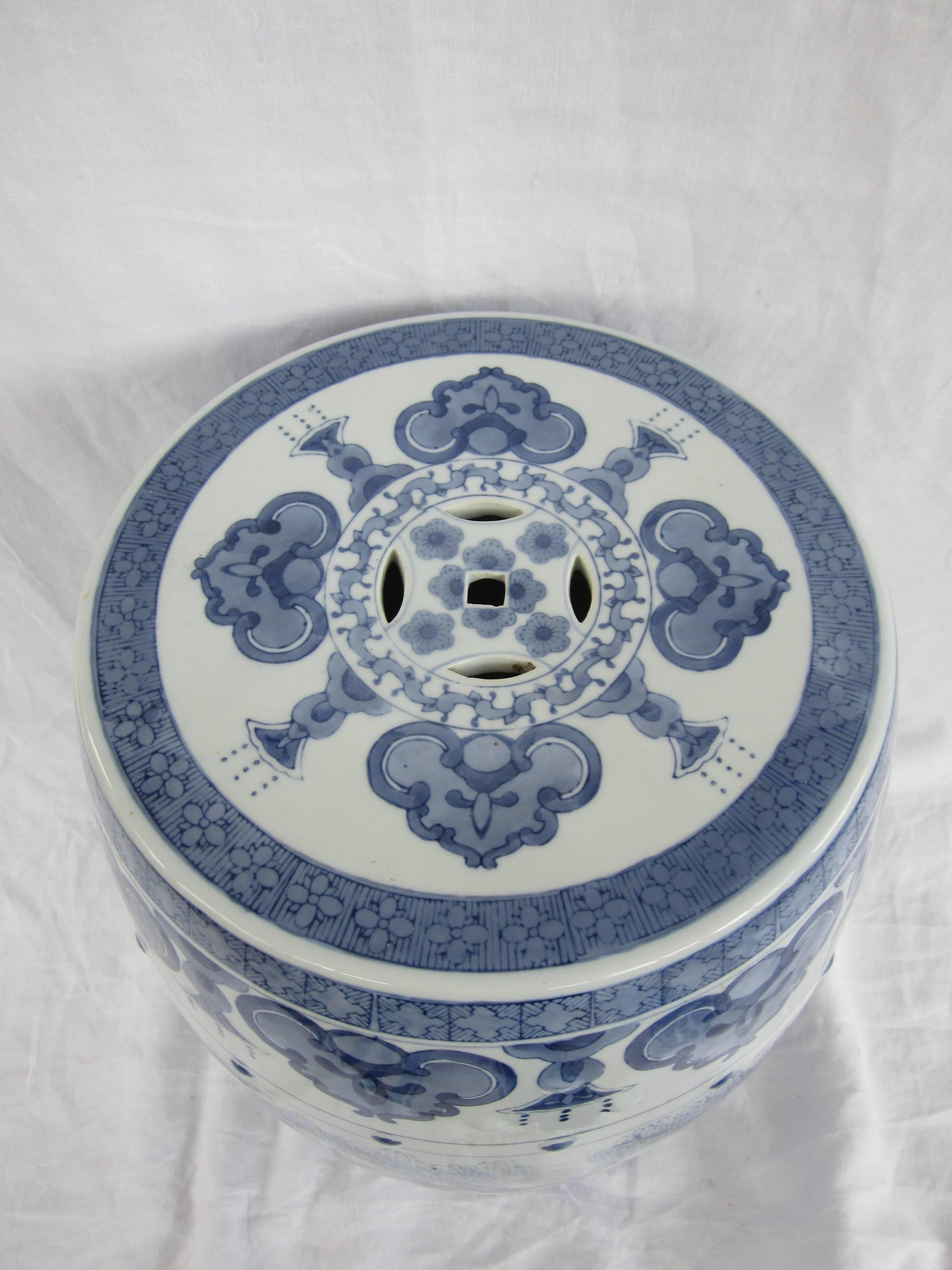 Chinese Blue and White Garden Stool 2