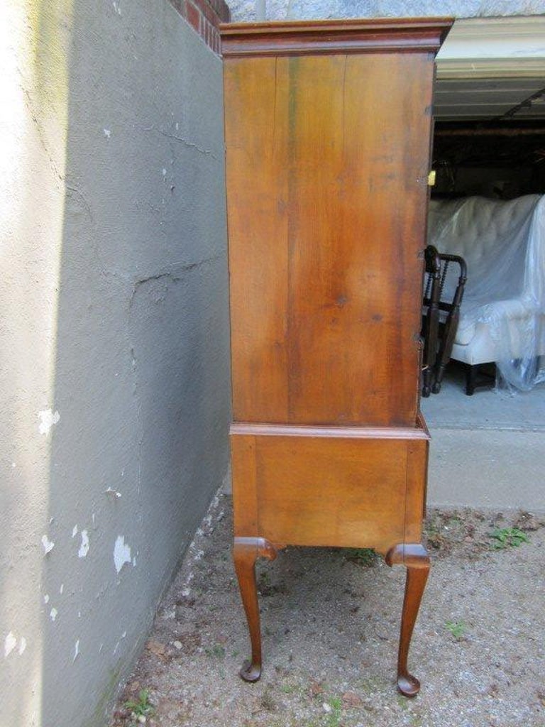 Antique American Tiger Maple Highboy at 1stDibs