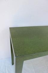 Pair of English Painted Green Parsons Console Tables