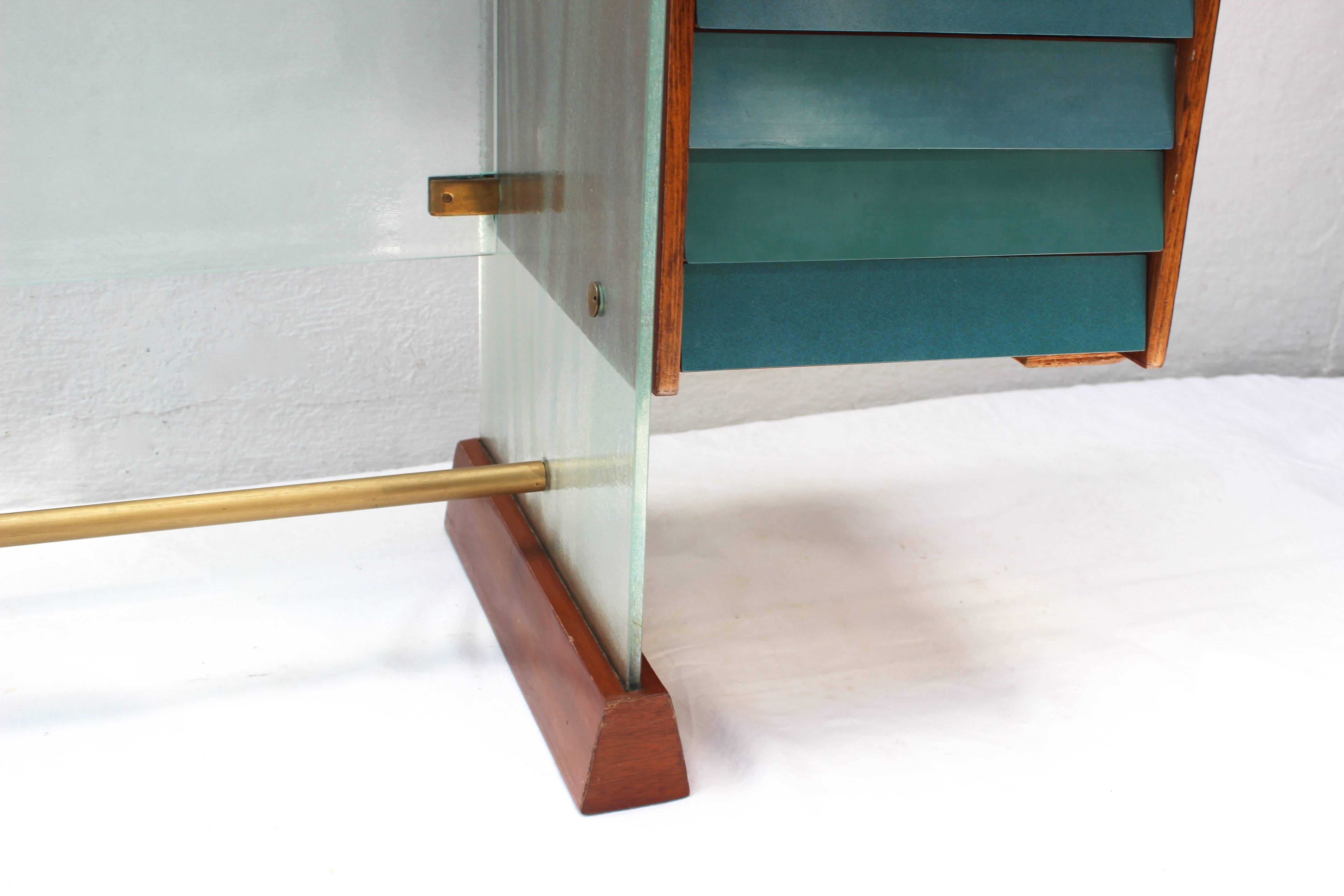 Gio Ponti Glass Desk In Excellent Condition In East Hampton, NY