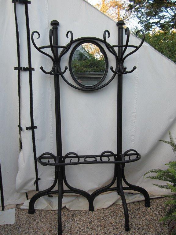 Thonet Hall Tree with Mirror In Good Condition In East Hampton, NY