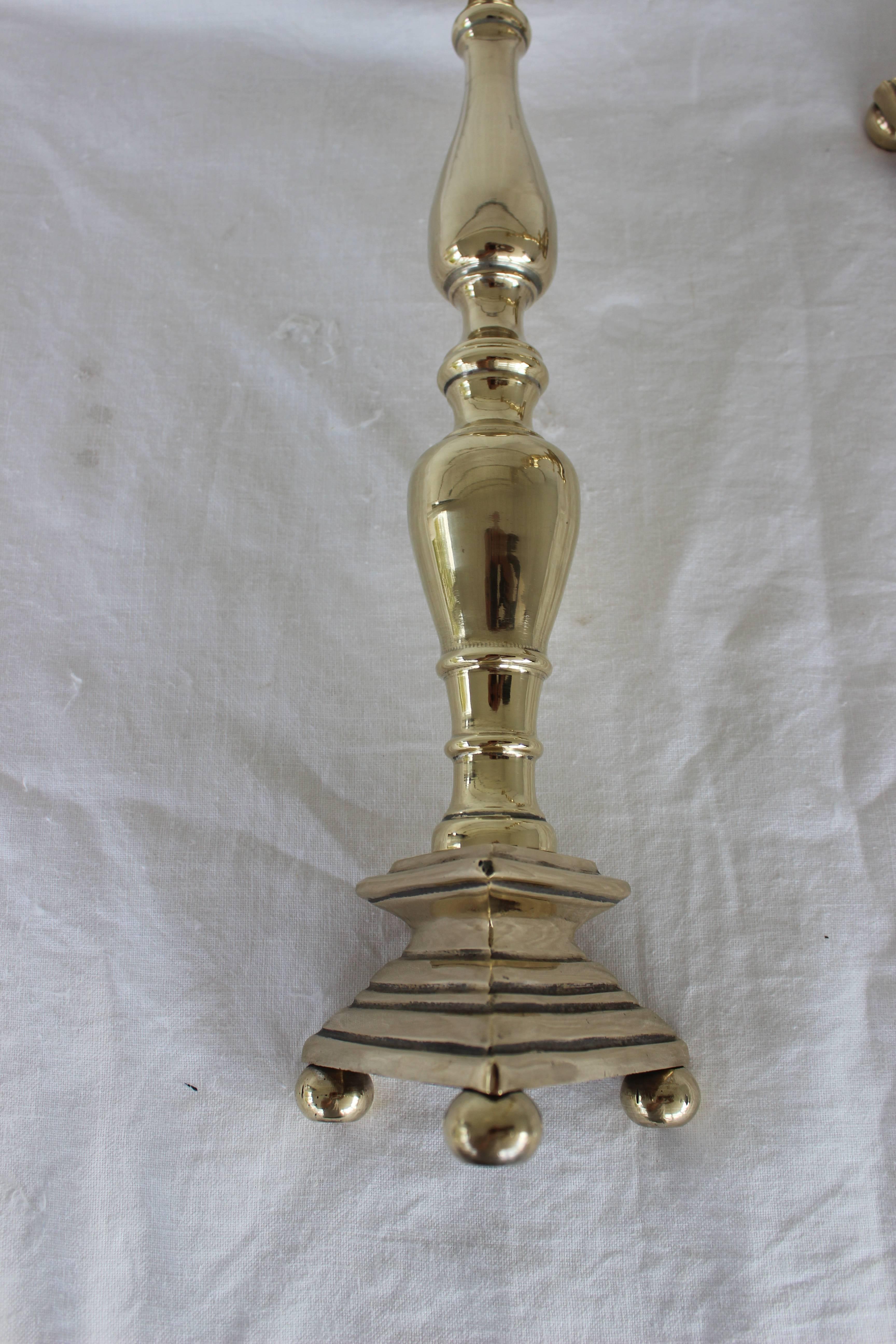 Pair of Brass Altar Candlesticks 3