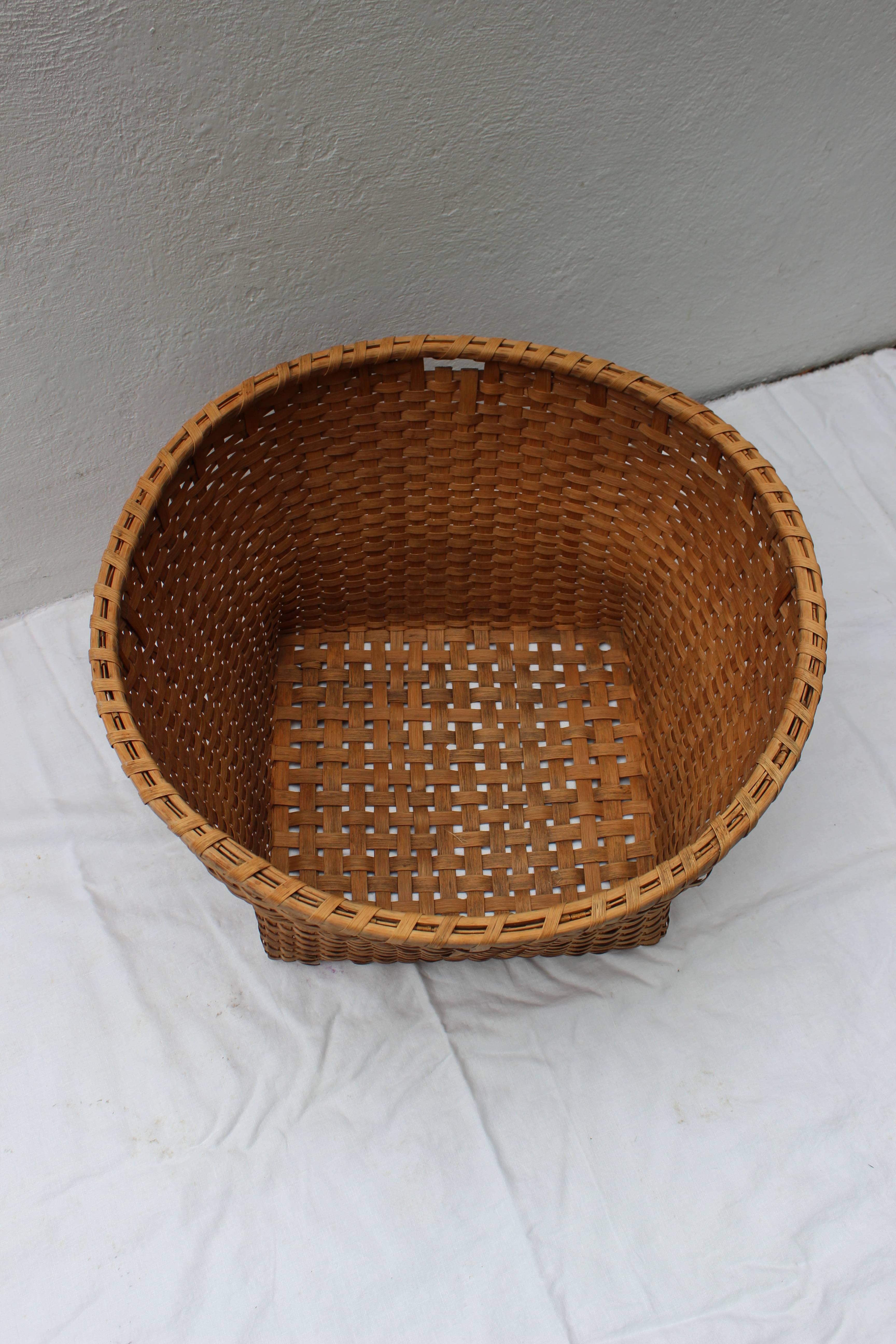 American Large 19th Century Basket