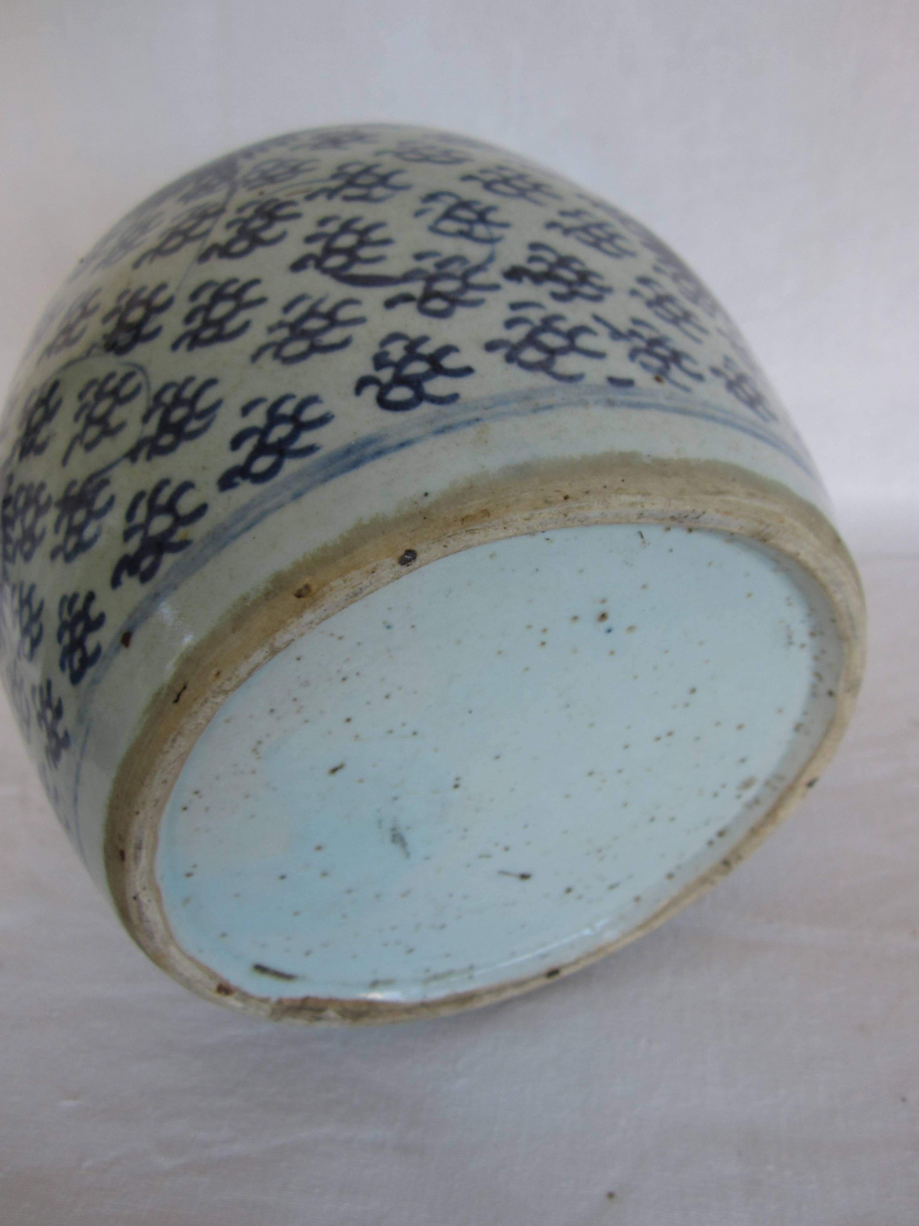 Chinese Blue and White Ginger Jar In Good Condition In East Hampton, NY