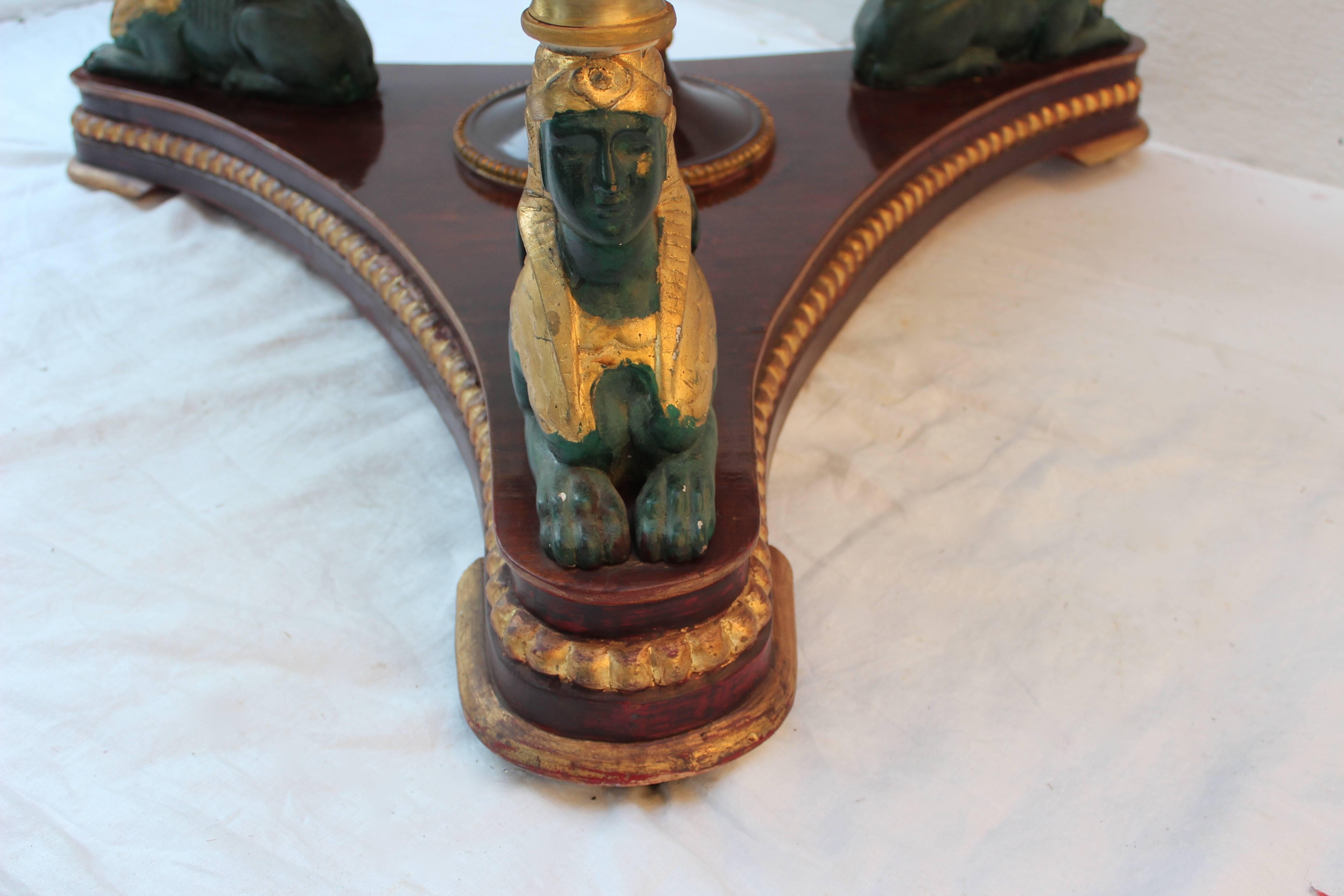 20th Century Italian Egyptian Revival Center Table For Sale