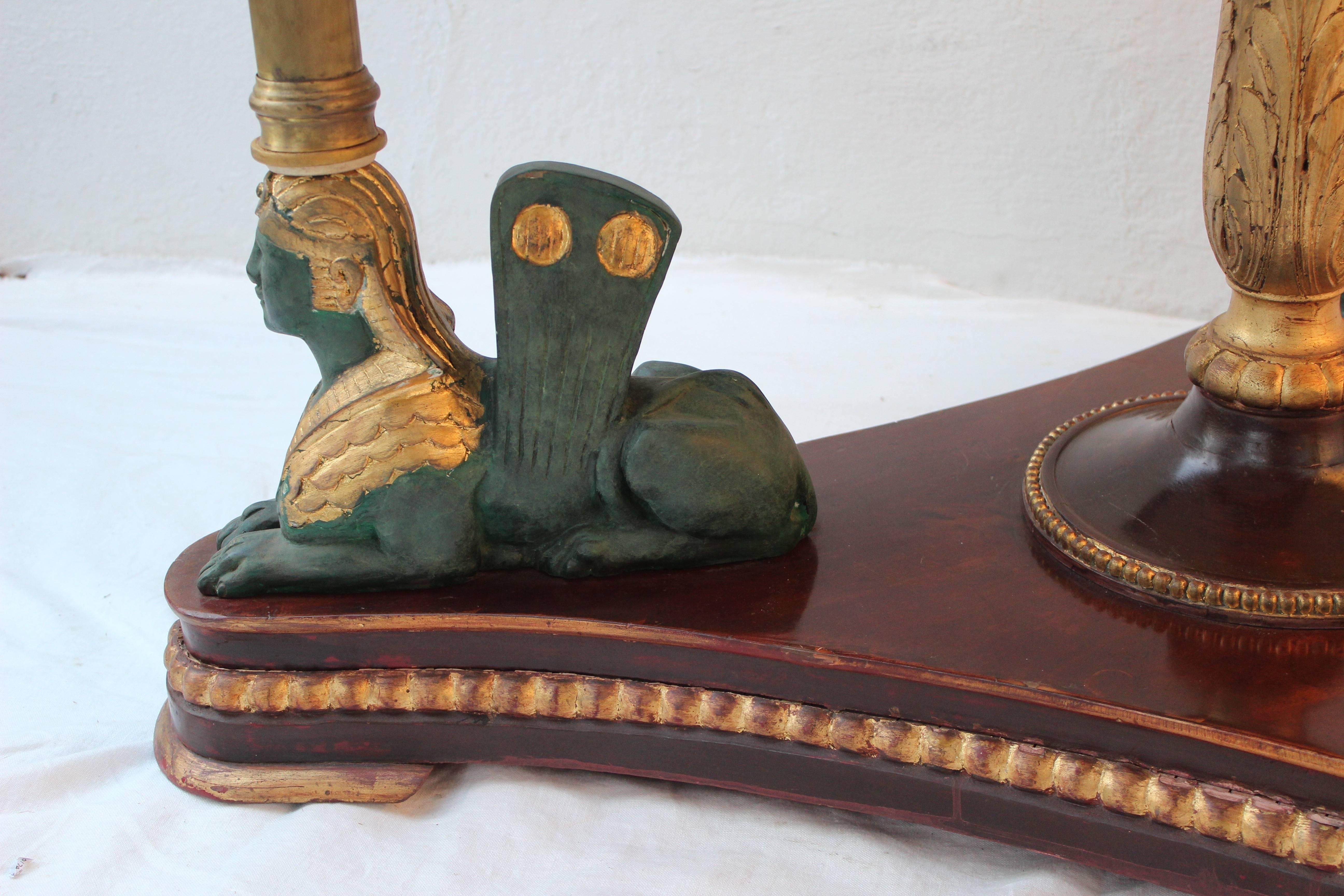Italian Egyptian Revival Center Table In Good Condition For Sale In East Hampton, NY