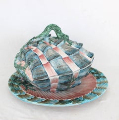 Italian Painted Shell Tureen Set