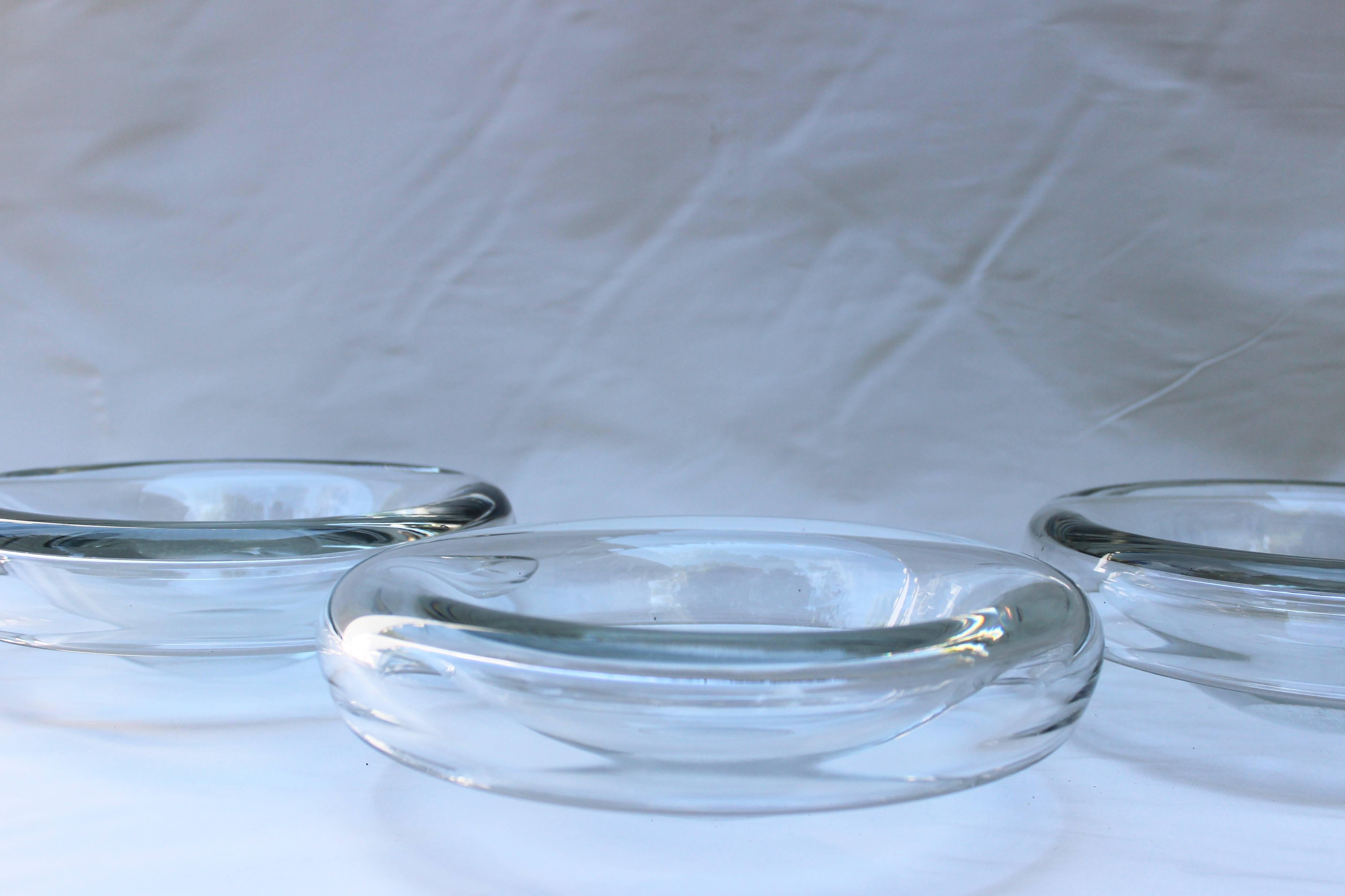 Set of Four Alfredo Barbini Glass Bowls In Excellent Condition In East Hampton, NY
