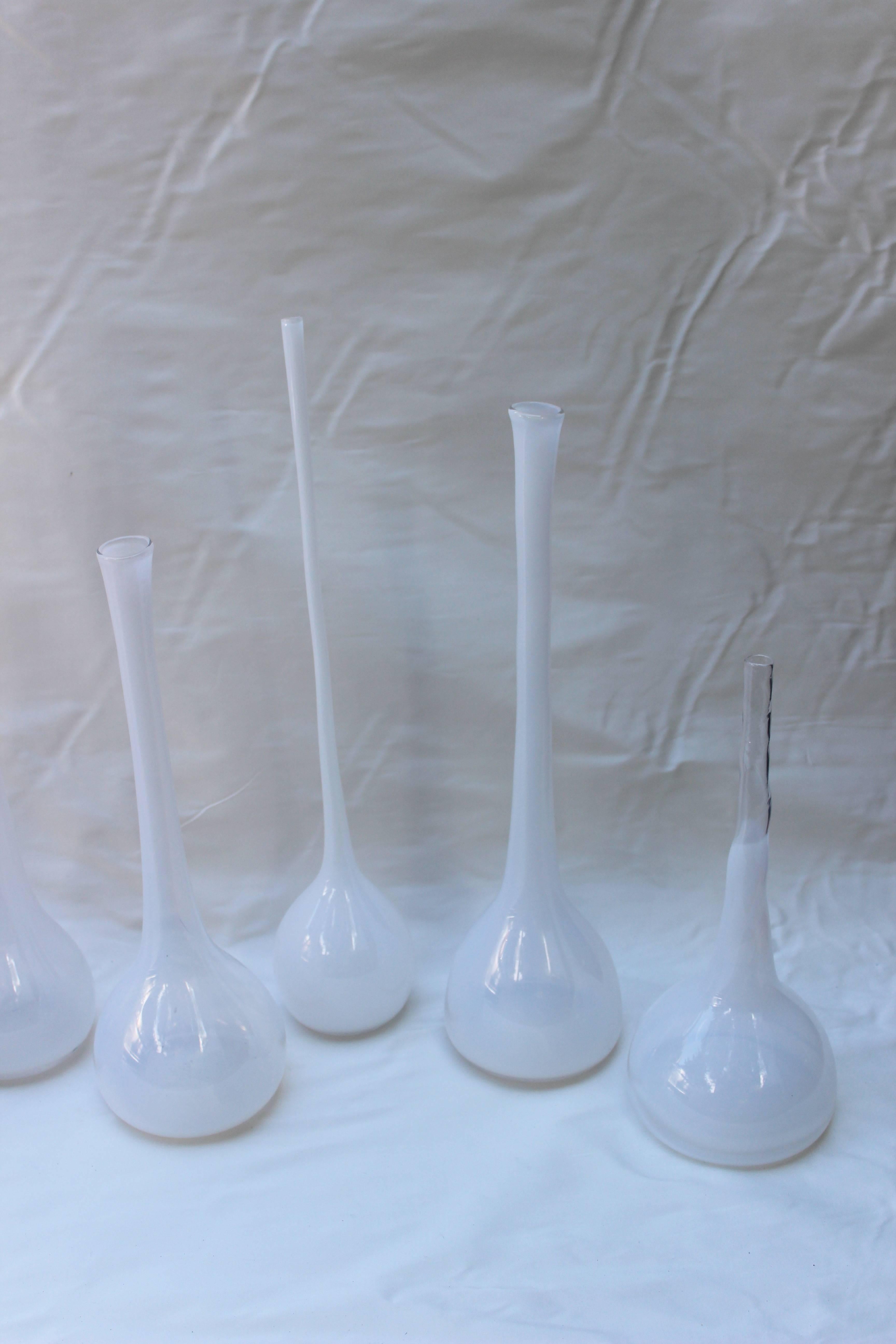 Collection of Eight Michael Anchin Hand Blown Vases In Excellent Condition In East Hampton, NY