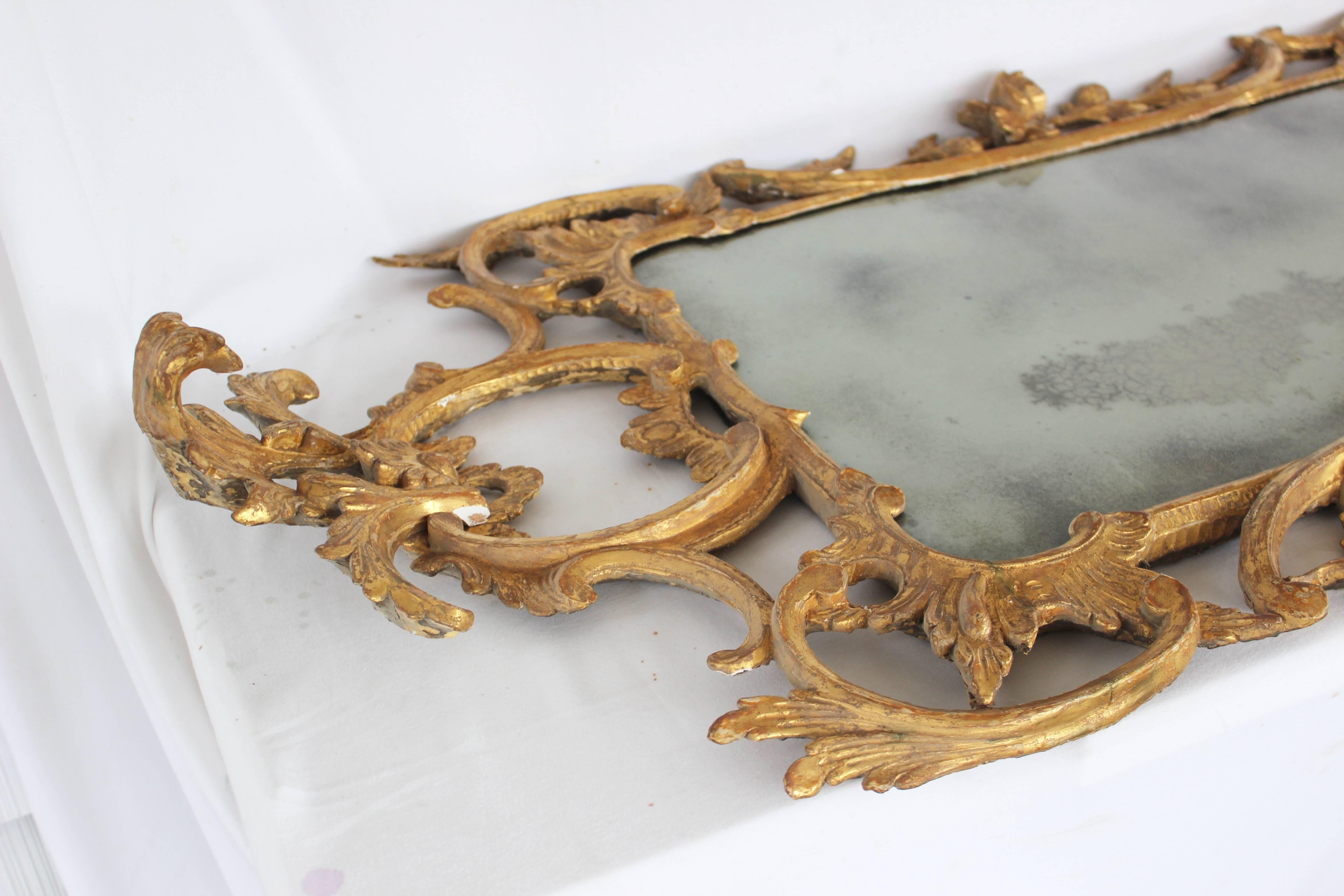 George III Style Giltwood Mirror  In Fair Condition In East Hampton, NY