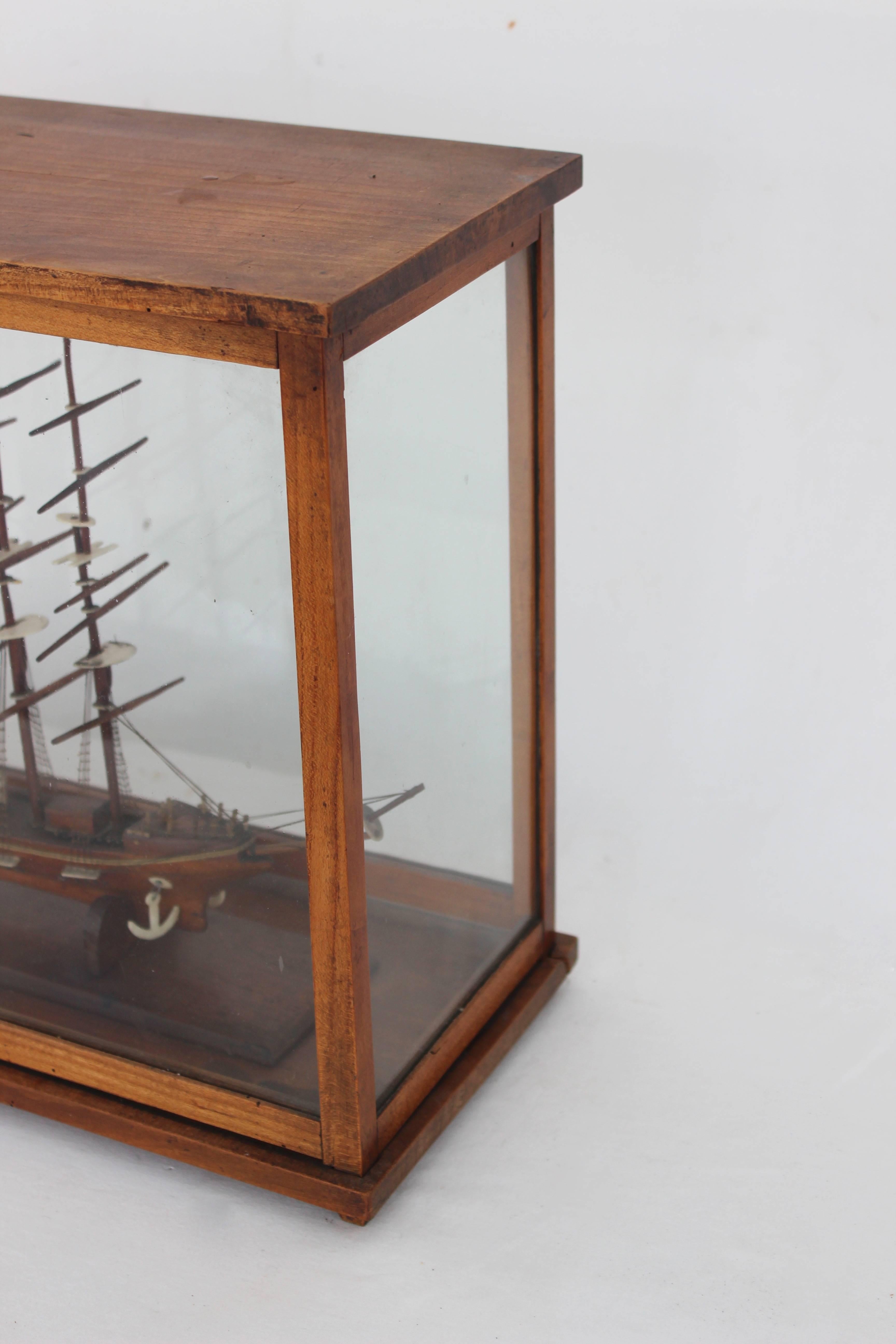 Ship Model in Glass Case 2