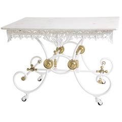 French Late 19th Century Cast Iron Bakers Table 11