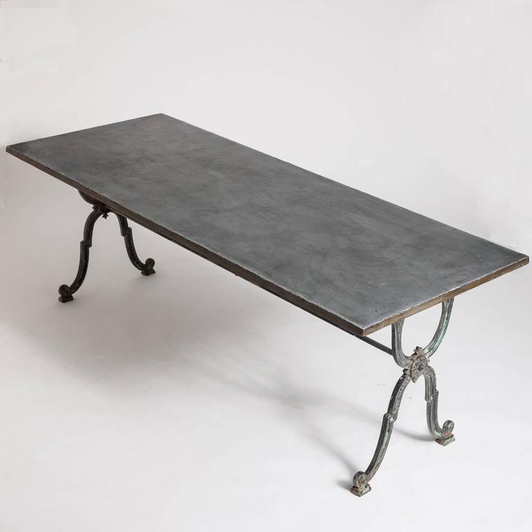 French Bistro Table with Zinc Top, circa 1900 at 1stdibs