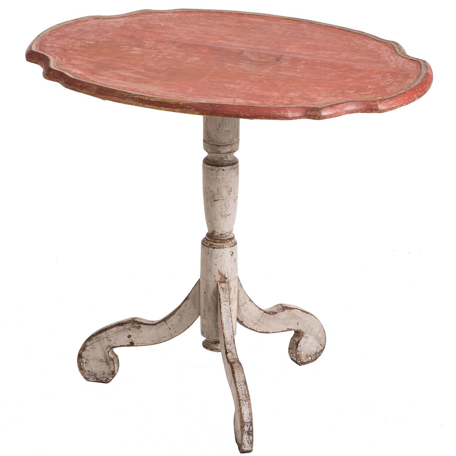 Swedish, Rococo Period Coral Flip-Top Table, circa 1760 For Sale