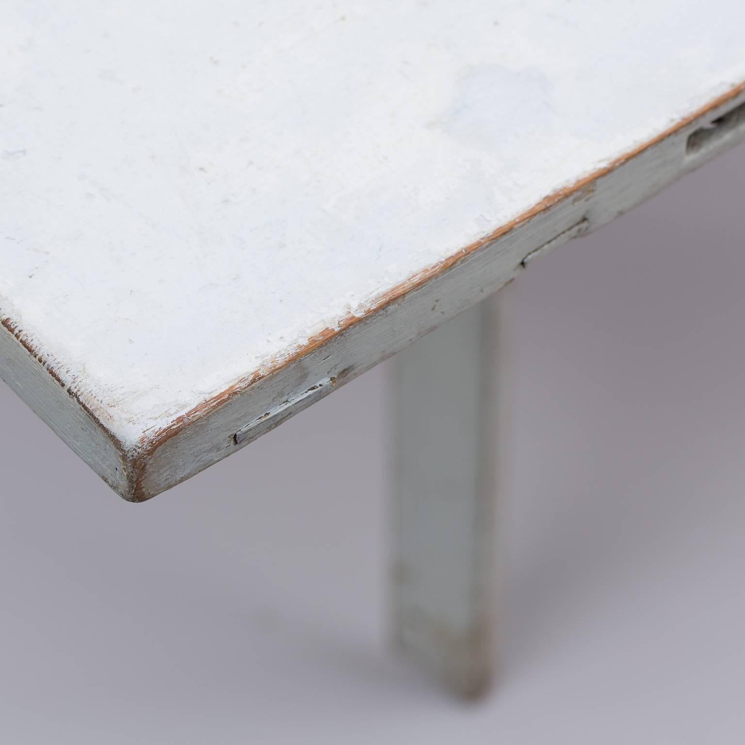 19th Century Swedish Pale Blue Painted Drop-Leaf Table, circa 1820