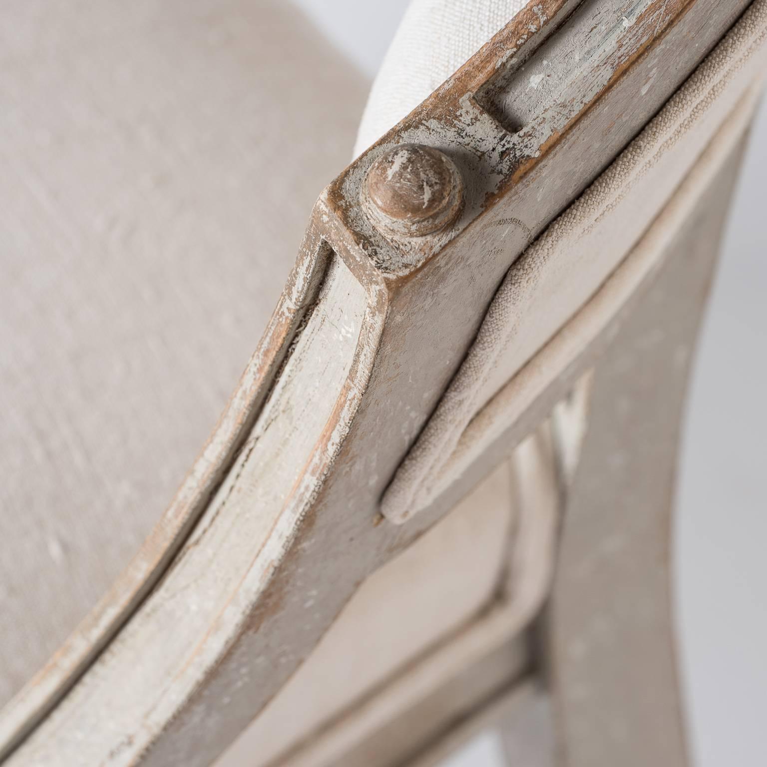 Pair of Swedish Gustavian Style Barrel Back Chairs, circa 1850 2