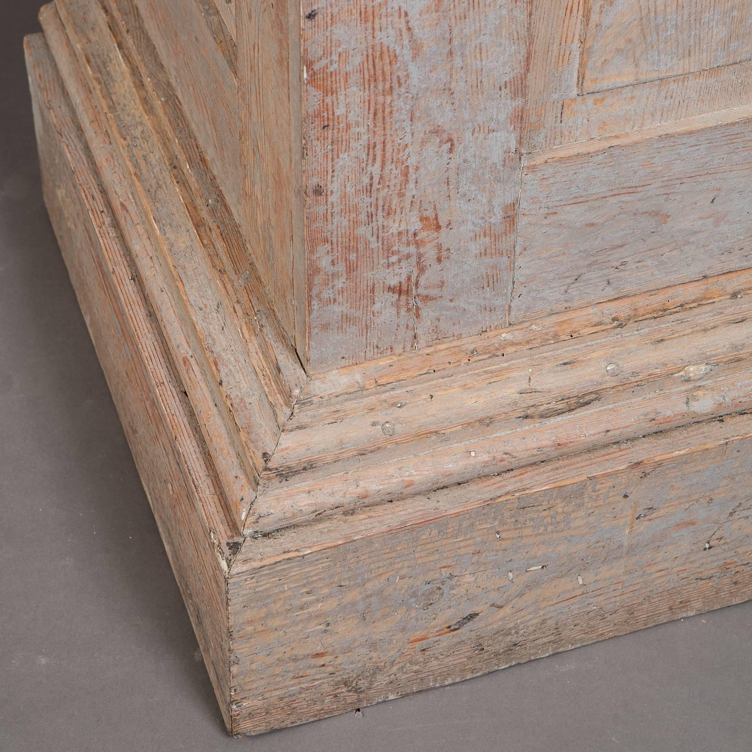 Wood Swedish Late Gustavian Column Cabinet, circa 1800 For Sale