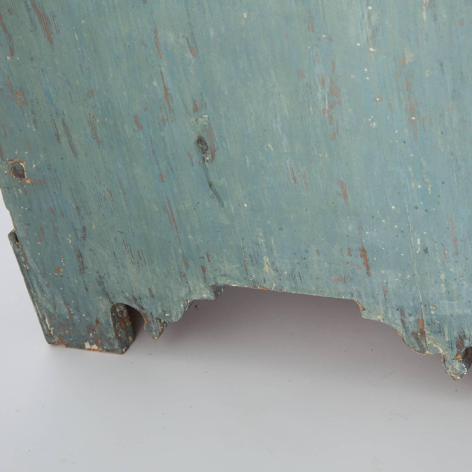 Swedish Late Gustavian Blue Painted Secretary Signed and Dated, 1807 3