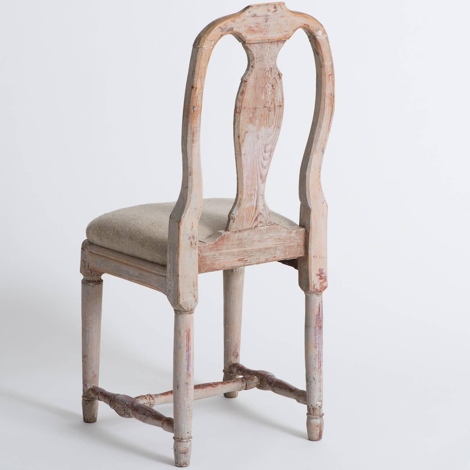 Set Four Swedish 18th Century Rococo Period Dining Chairs For Sale 1