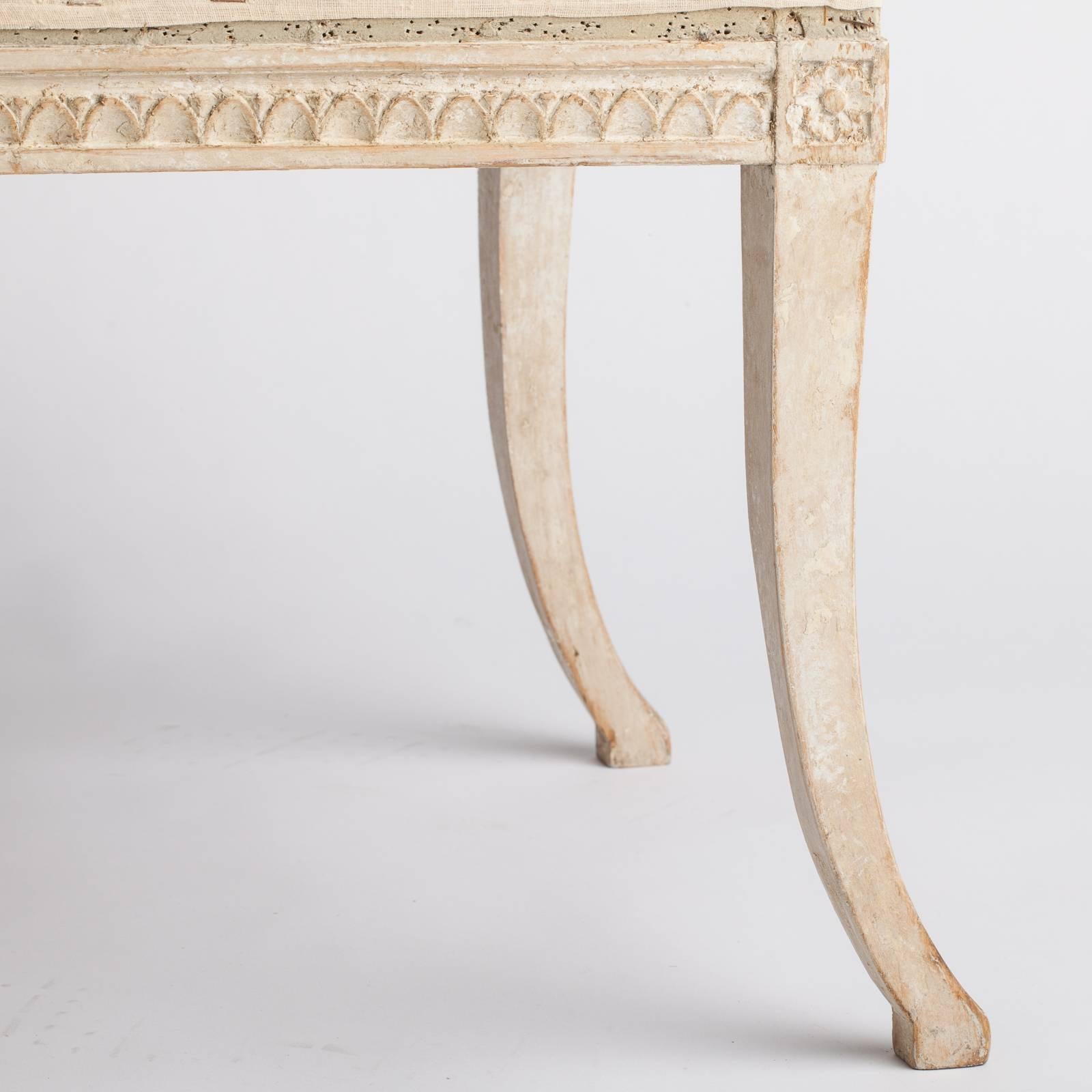 Rare Pair of Swedish Gustavian Period Stools, Stockholm, 1790 In Excellent Condition In New Preston, CT