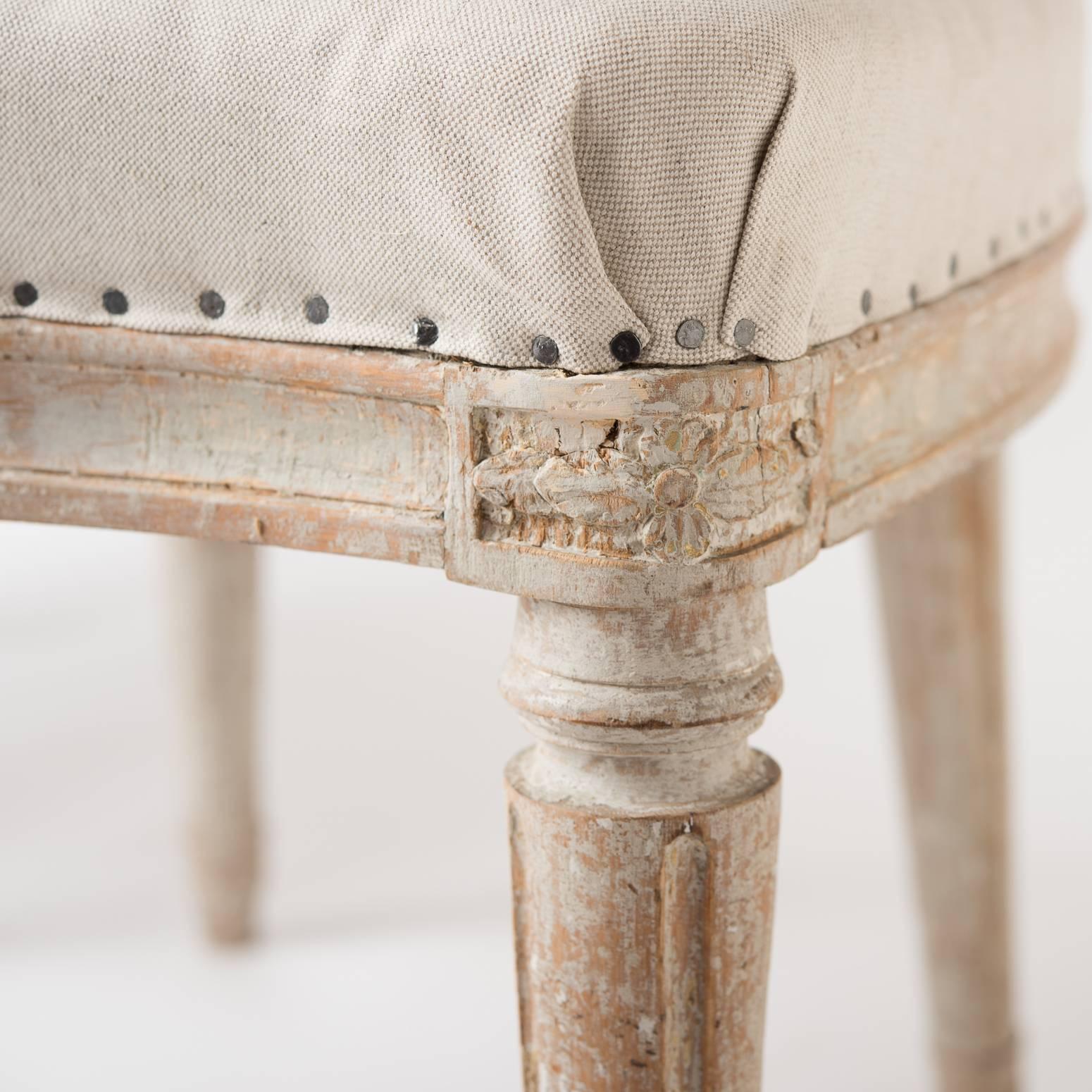 Late 18th Century Pair of Gustavian Period Signed Stockholm Side Chairs, circa 1780