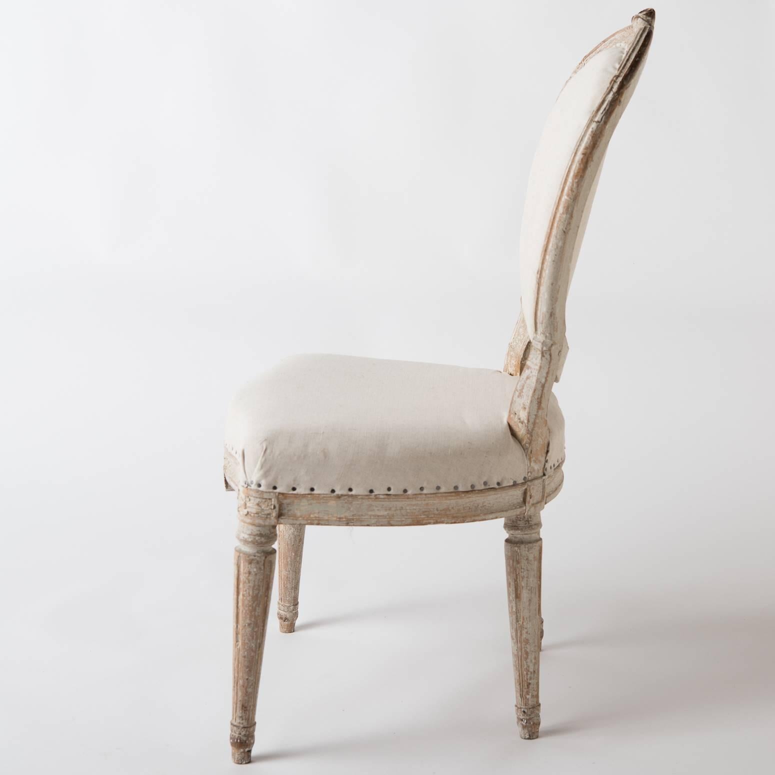 Wood Pair of Gustavian Period Signed Stockholm Side Chairs, circa 1780