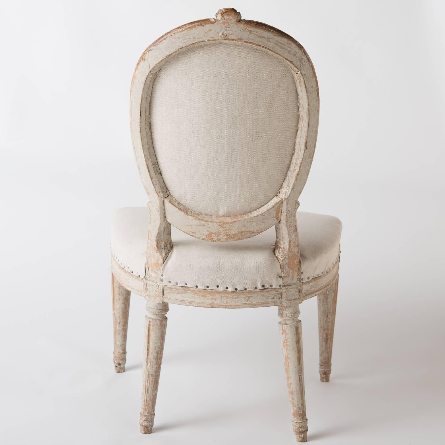 Pair of Gustavian Period Signed Stockholm Side Chairs, circa 1780 1