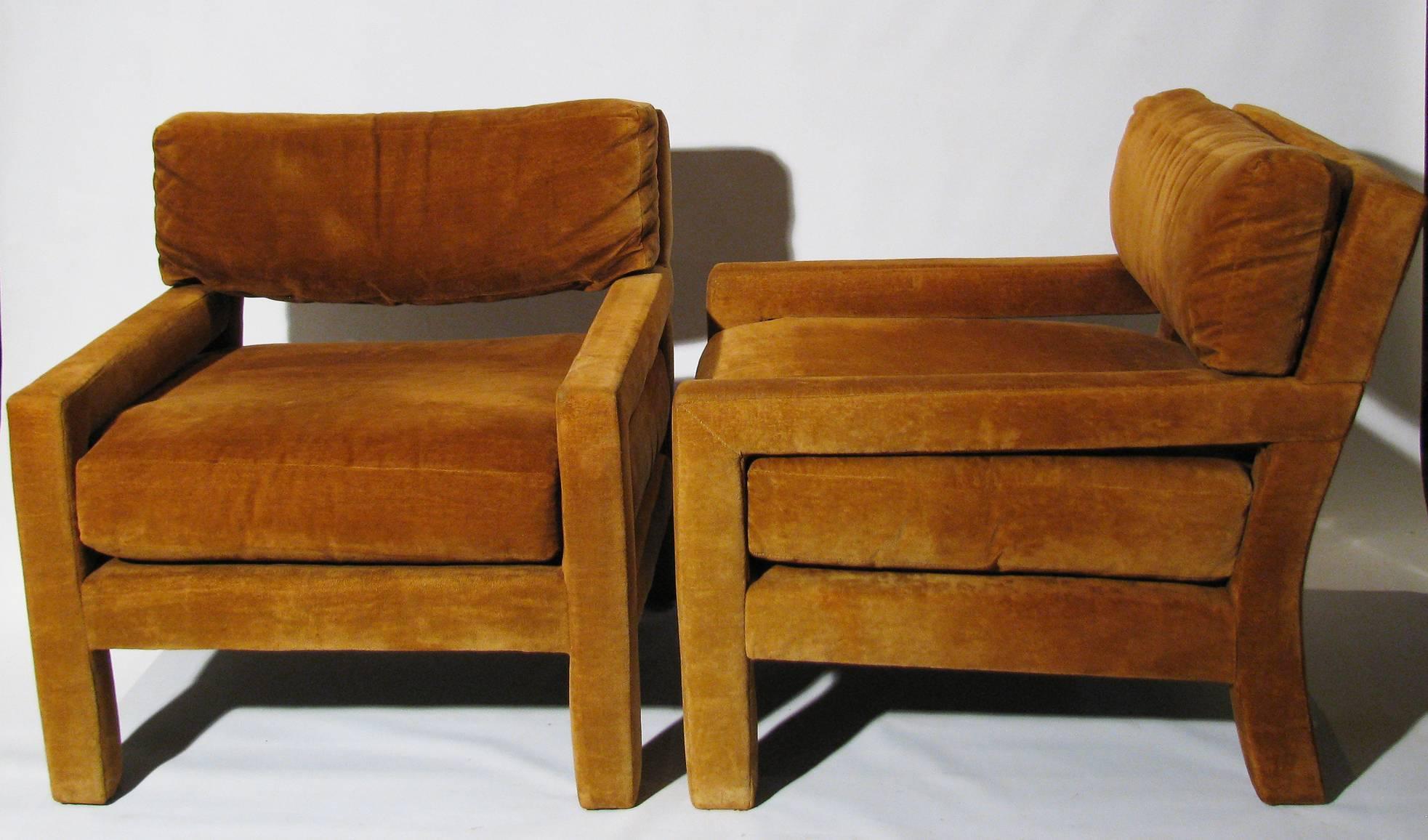 Pair of Lounge Chairs by Milo Baughman In Good Condition In Austin, TX