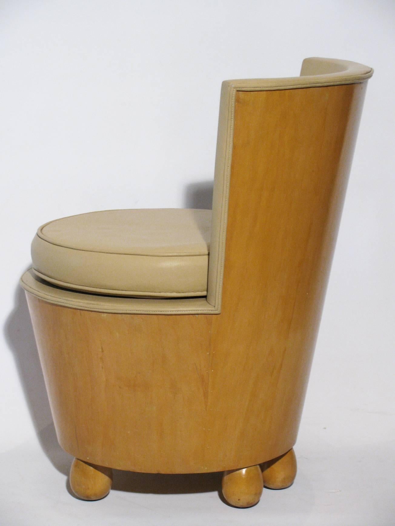 Art Deco Style Tub Chairs, Attributed to Elsie de Wolfe For Sale 1