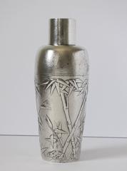 Chinese Export Silver Cocktail Shaker by Hung Chong