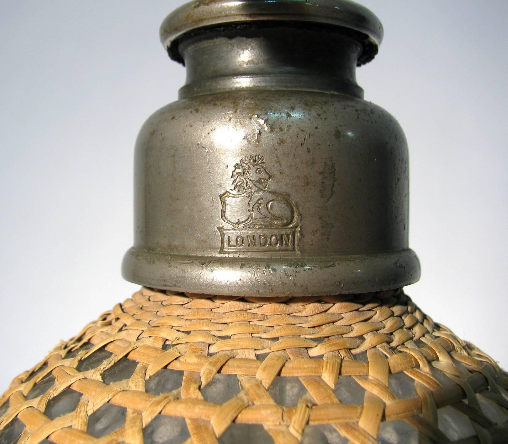 British Seltzer Bottle Table Lamp, Signed London In Excellent Condition In Austin, TX