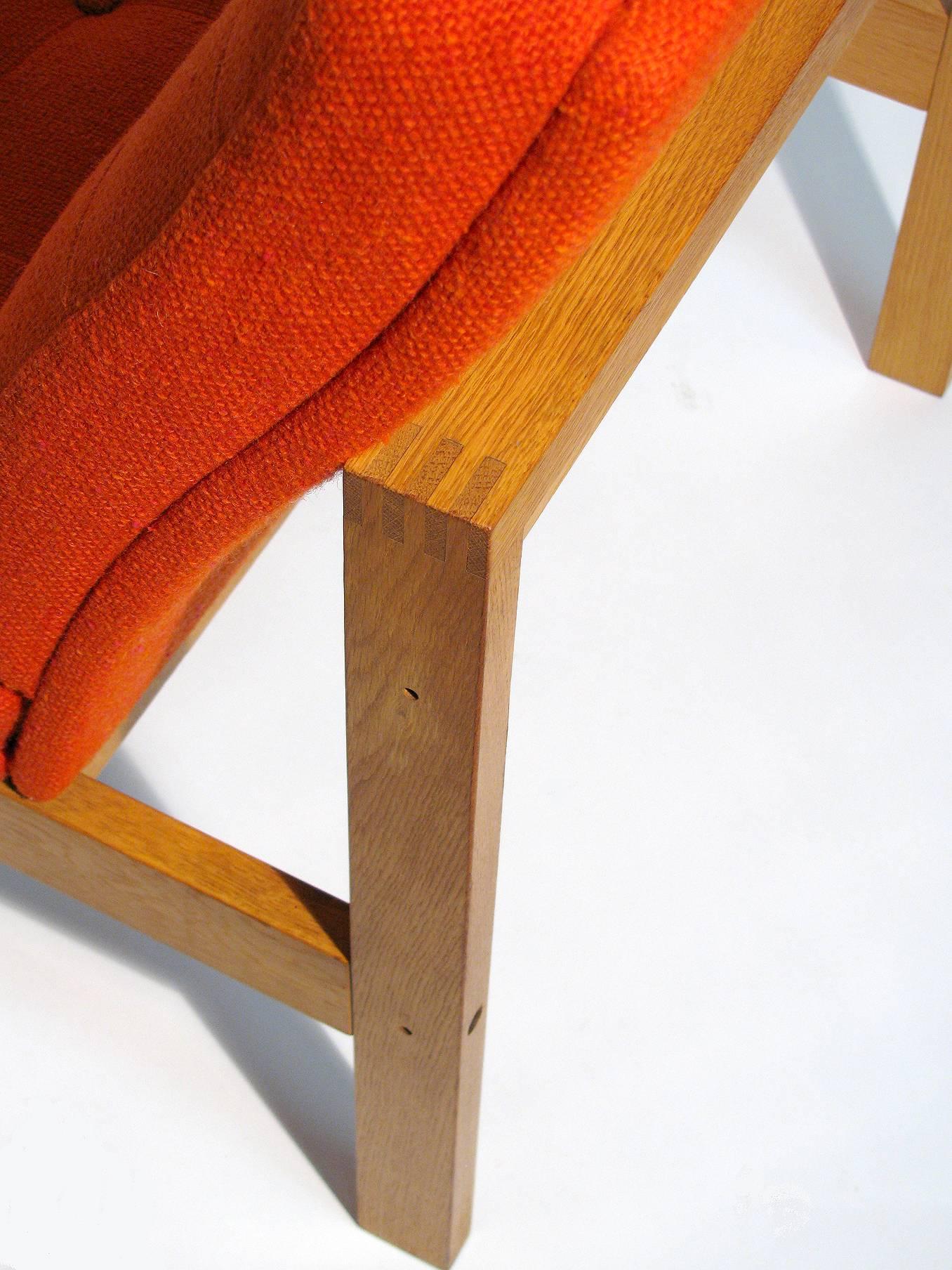 Oak Pair of Easy Chairs by Ole Gjerløv-Knudsen and Torben Lind for France and Son For Sale