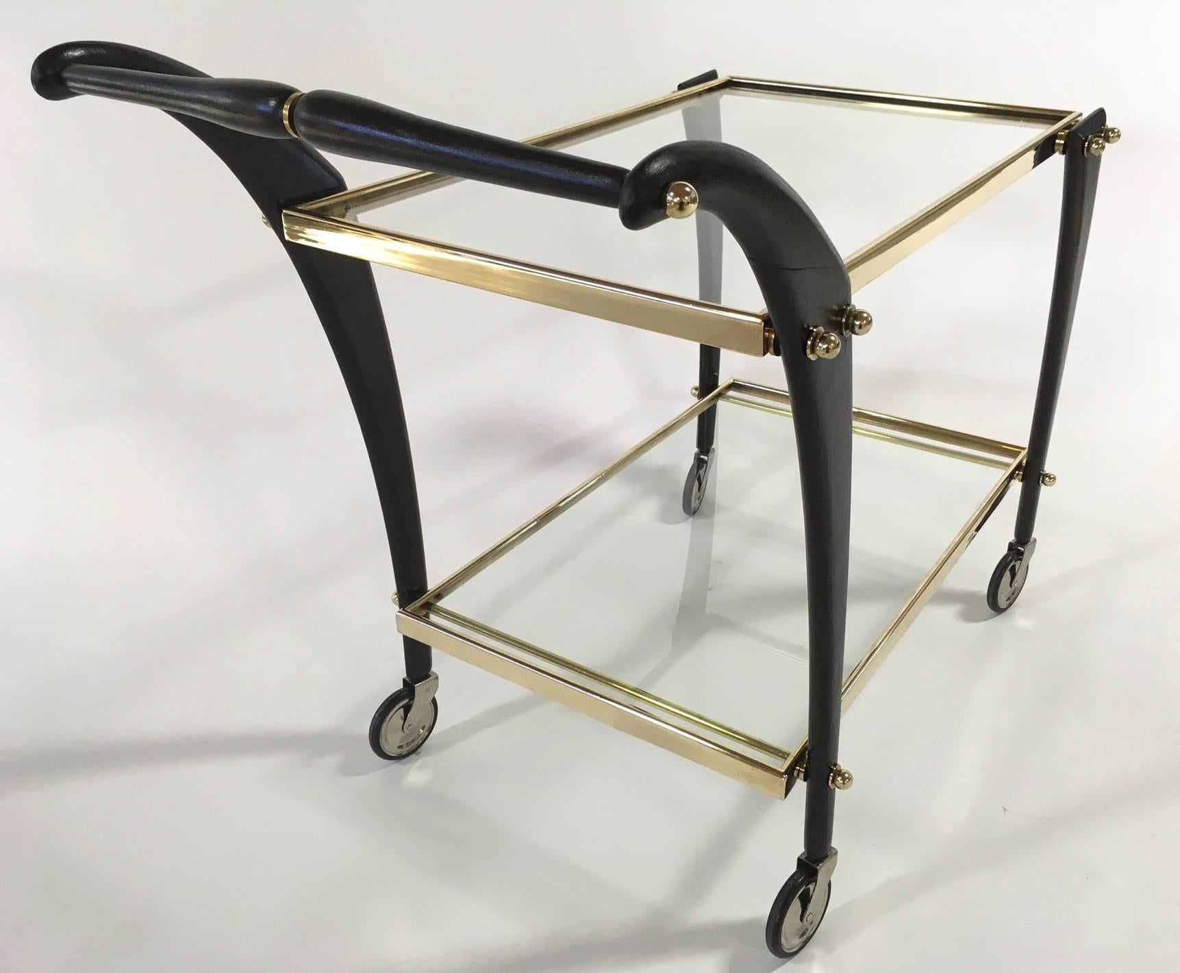 Mid-Century Modern Cesare Lacca Bar Cart For Sale