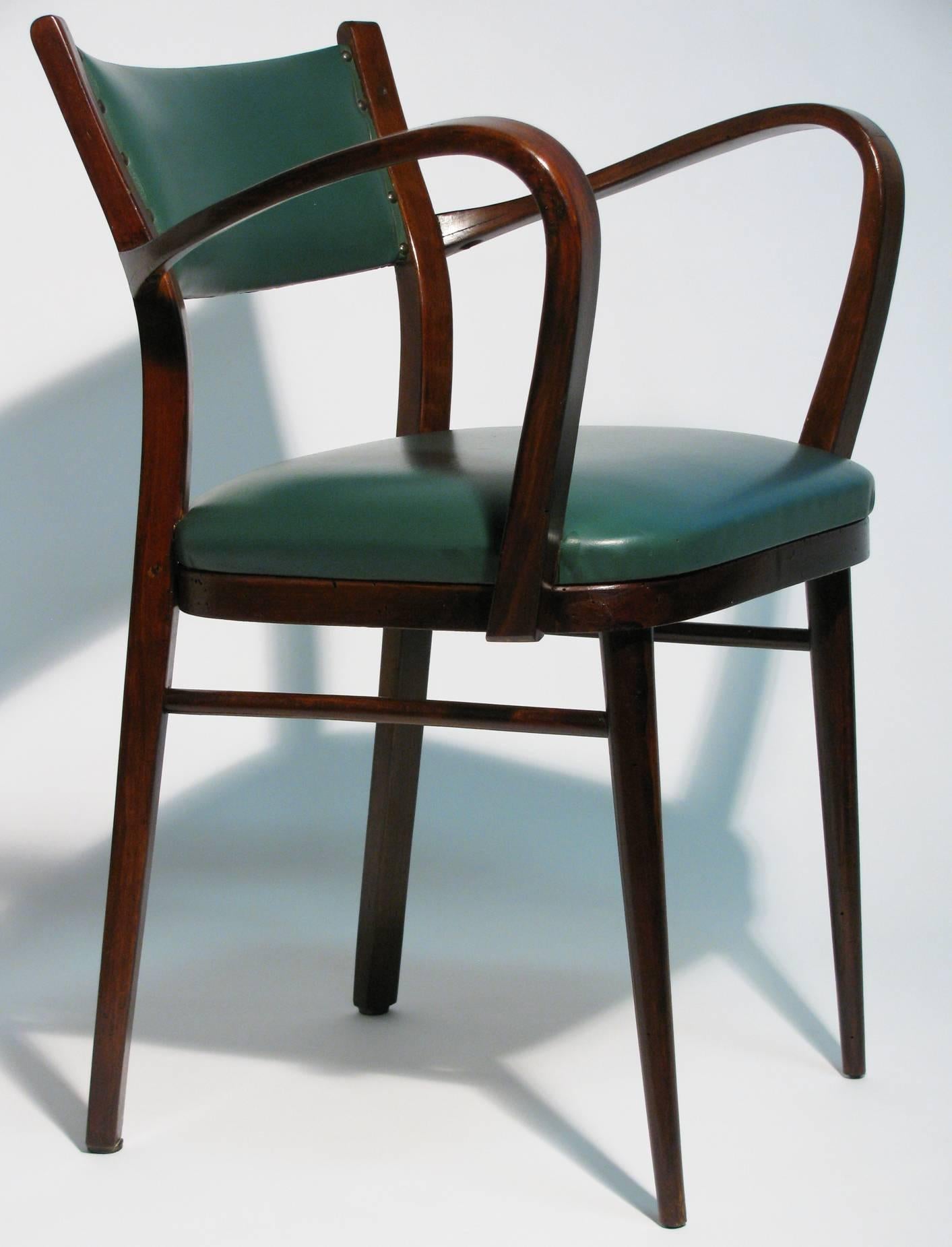 Mid-20th Century Italian Bentwood Armchair For Sale