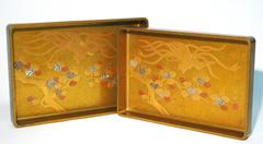 Japanese Meji Lacquer Stacking Trays