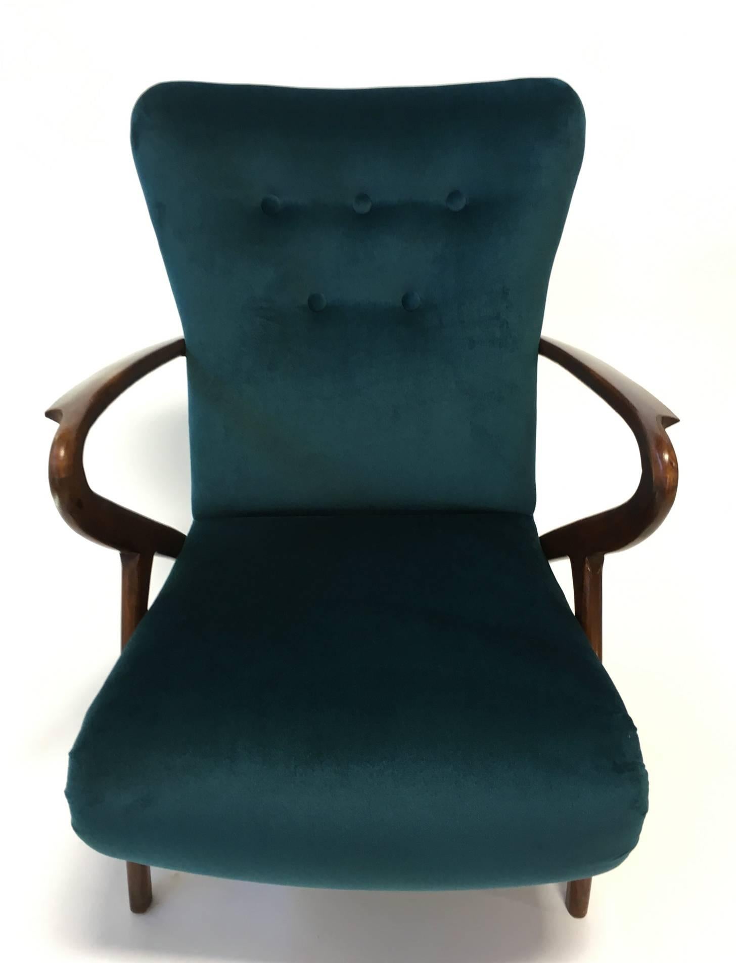 Mid-20th Century Sculptural Italian Lounge Chair For Sale