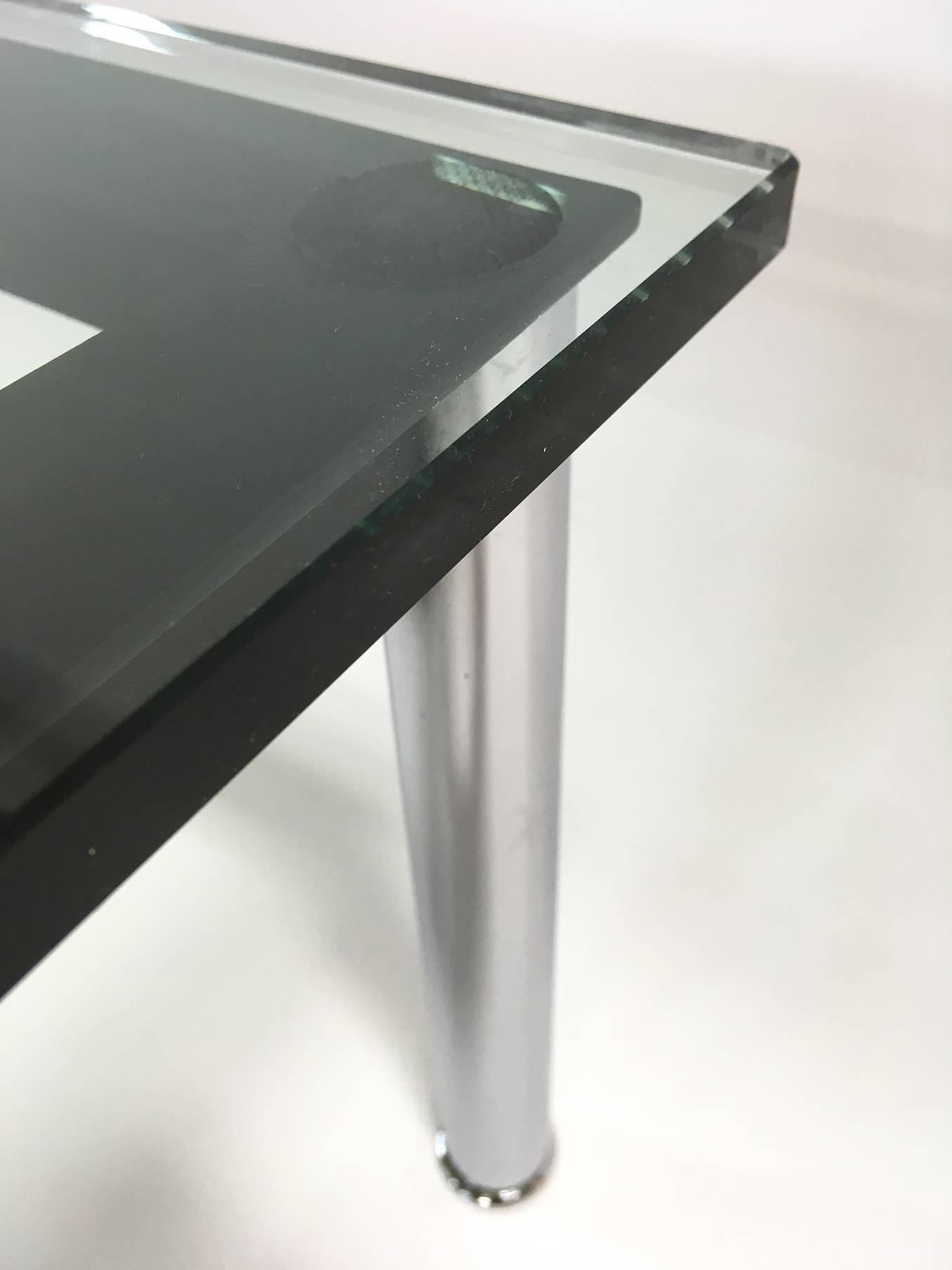 Italian Le Corbusier 'LC10' Large Square Cocktail Table