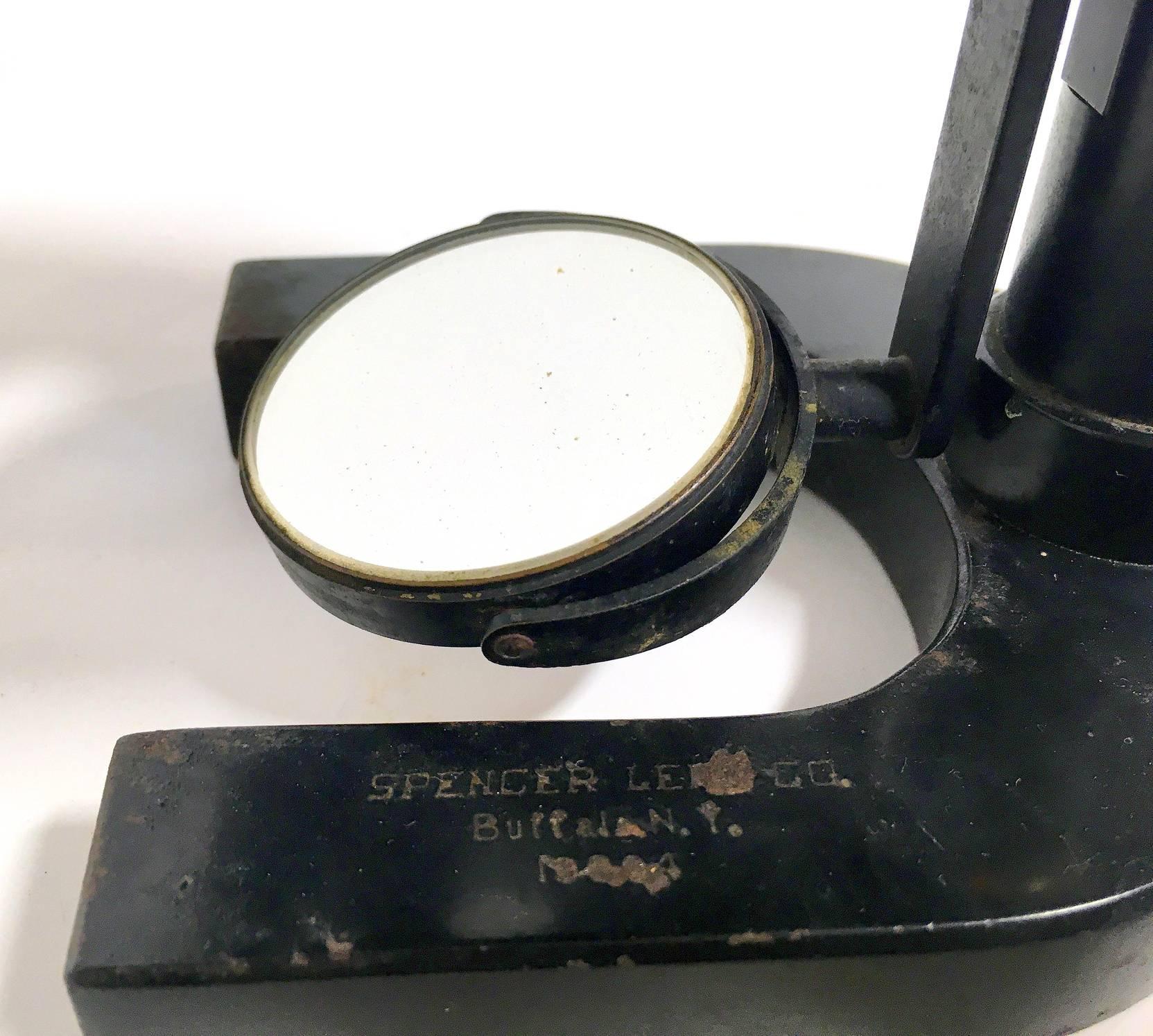 American Antique Spencer Brass Microscope For Sale