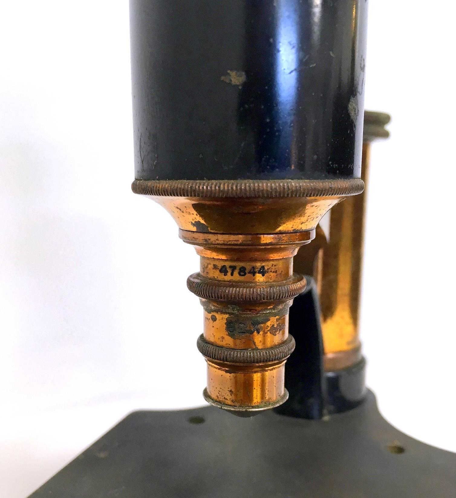 19th Century Antique Spencer Brass Microscope For Sale
