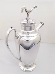 Monumental Deco Silver Plate Cocktail Shaker for Gump's
