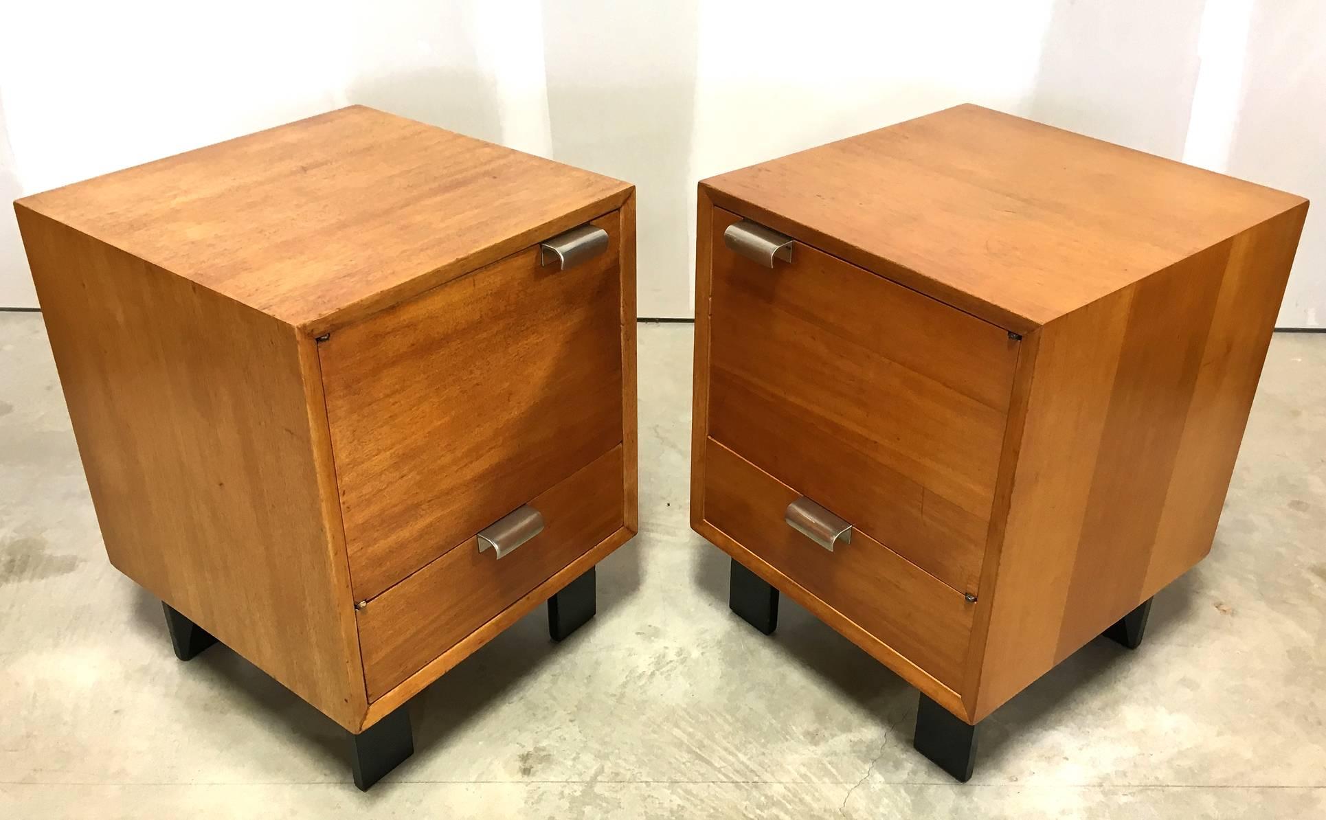 Pair of George Nelson Primavera Bedside Cabinets For Sale 2