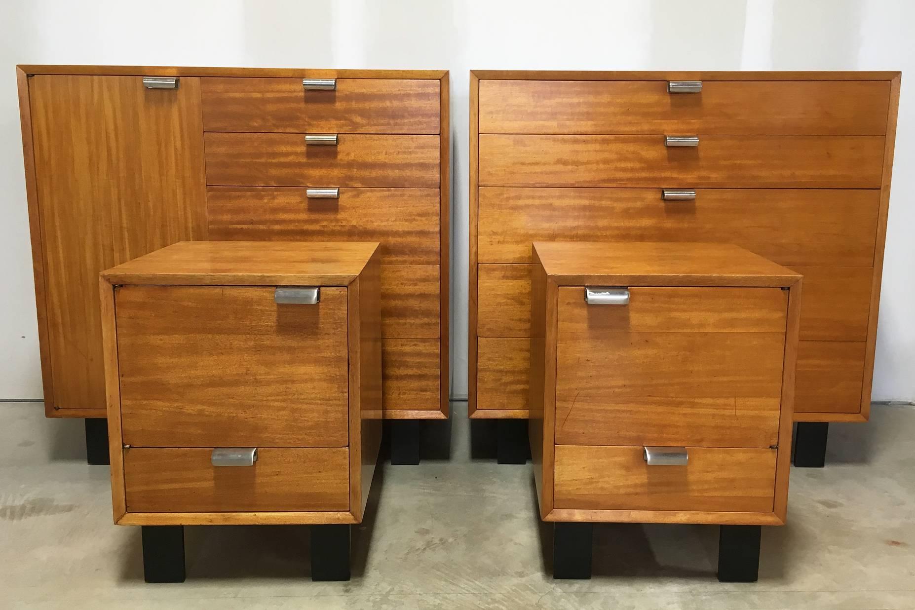 Pair of George Nelson Primavera Bedside Cabinets For Sale 4